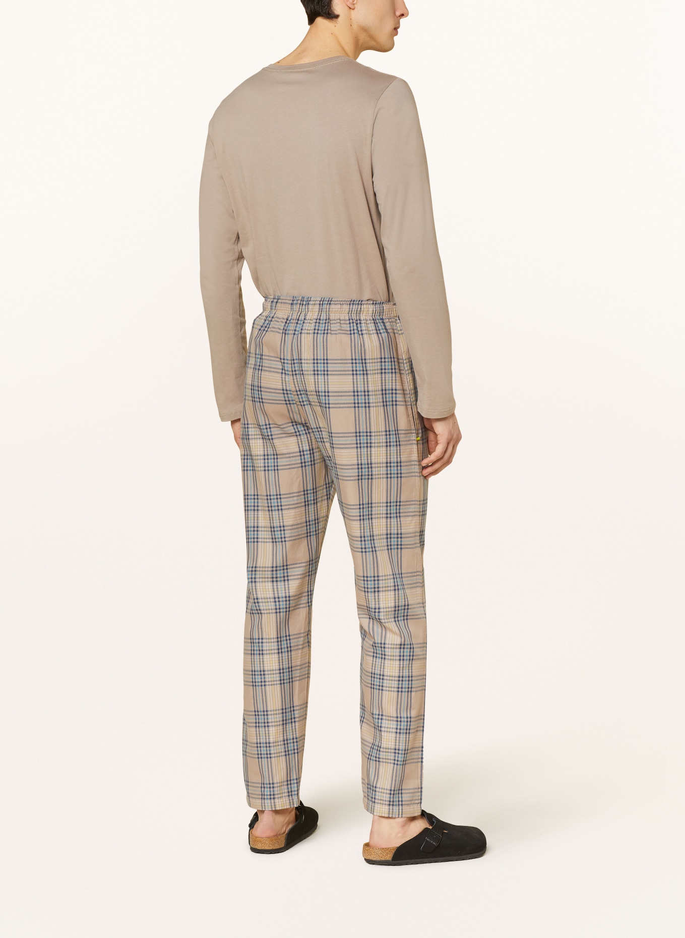 SCHIESSER Lounge pants MIX+RELAX, Color: TAUPE/ BLUE/ TURQUOISE (Image 3)