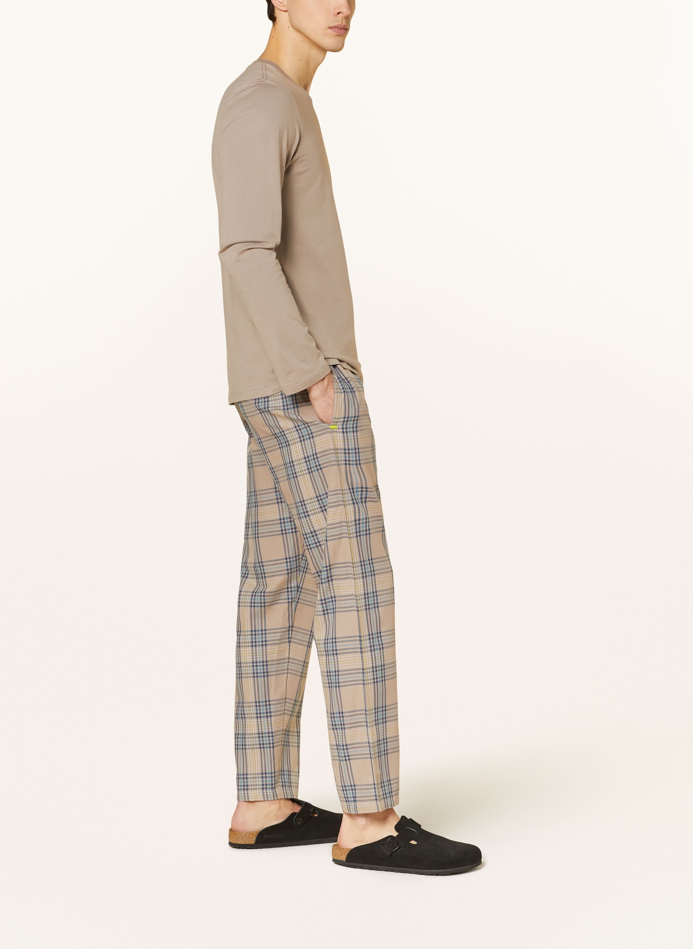 SCHIESSER Lounge pants MIX+RELAX, Color: TAUPE/ BLUE/ TURQUOISE (Image 4)
