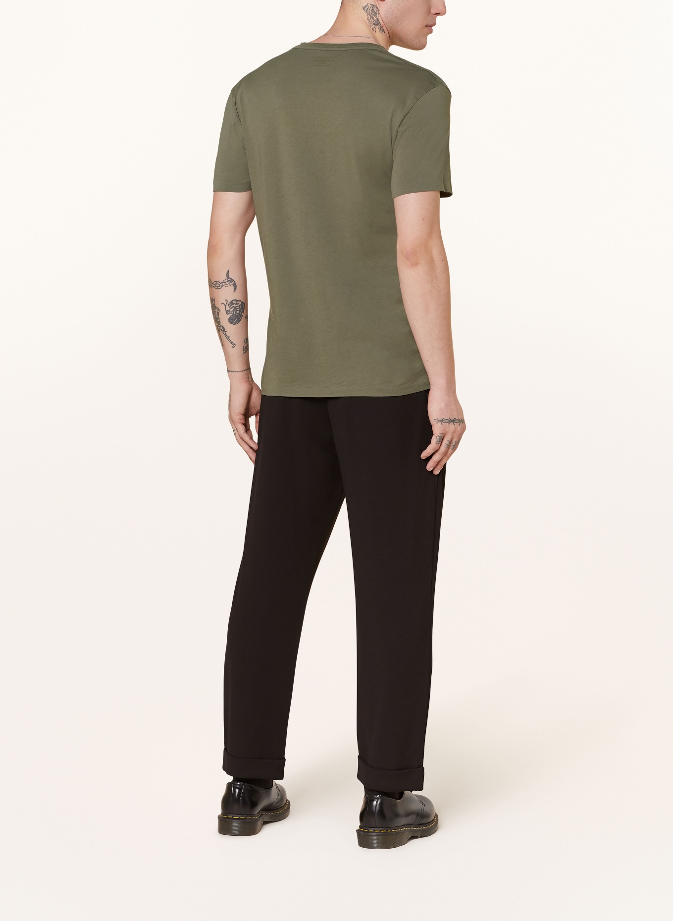 ALLSAINTS T-shirt LOBKE, Color: DARK GREEN/ BLACK (Image 3)