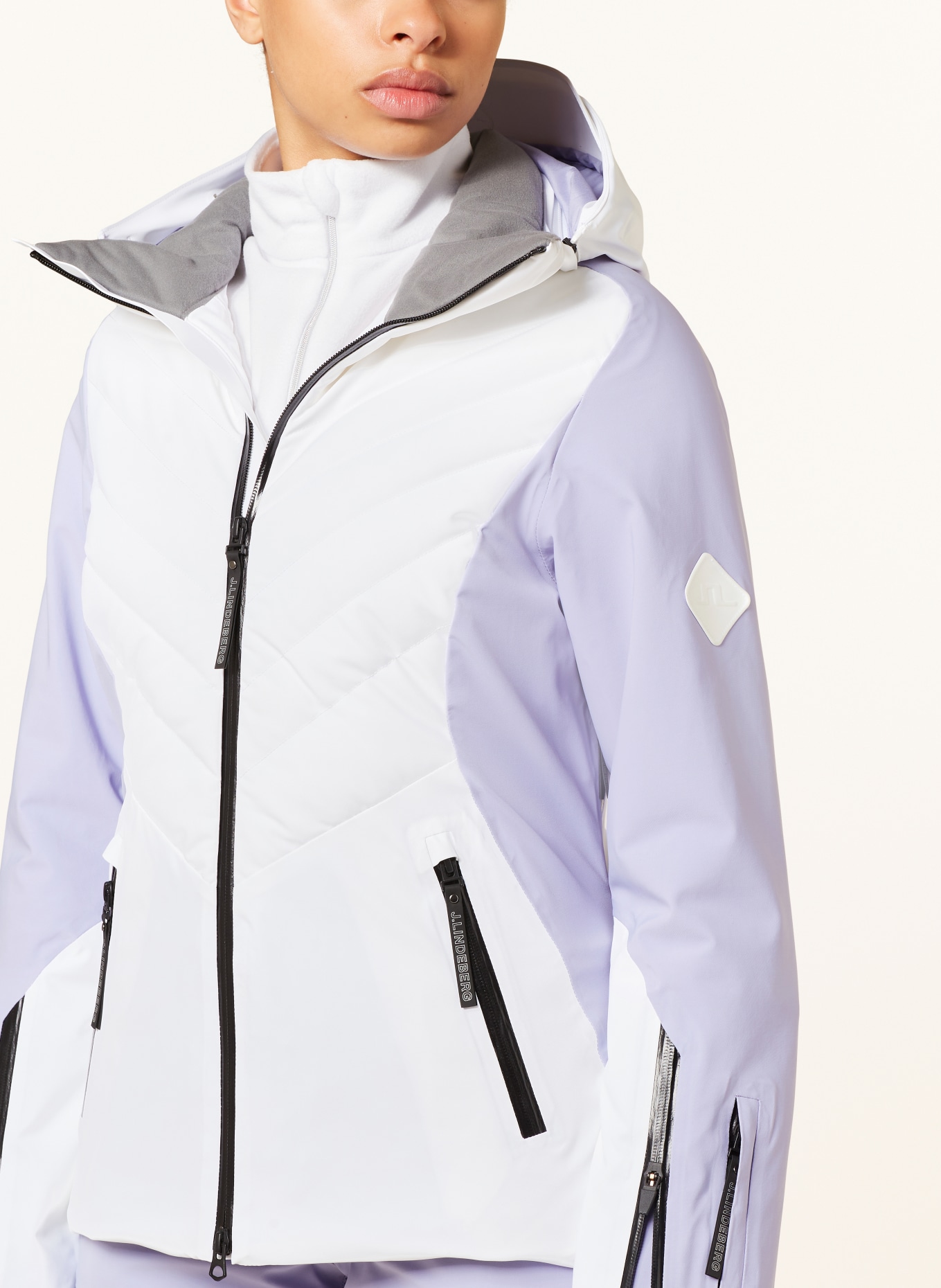 J.LINDEBERG Ski jacket in white light purple