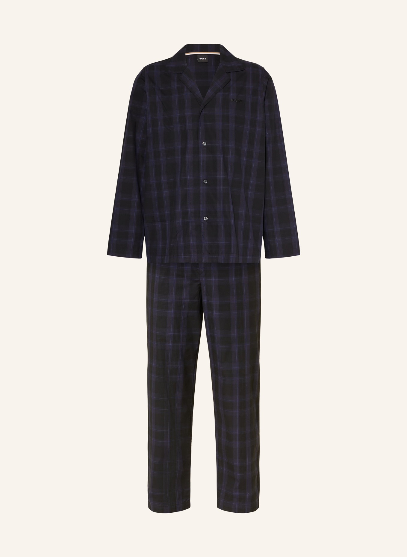 BOSS Schlafanzug URBAN, Farbe: DUNKELBLAU/ BLAU (Bild 1)