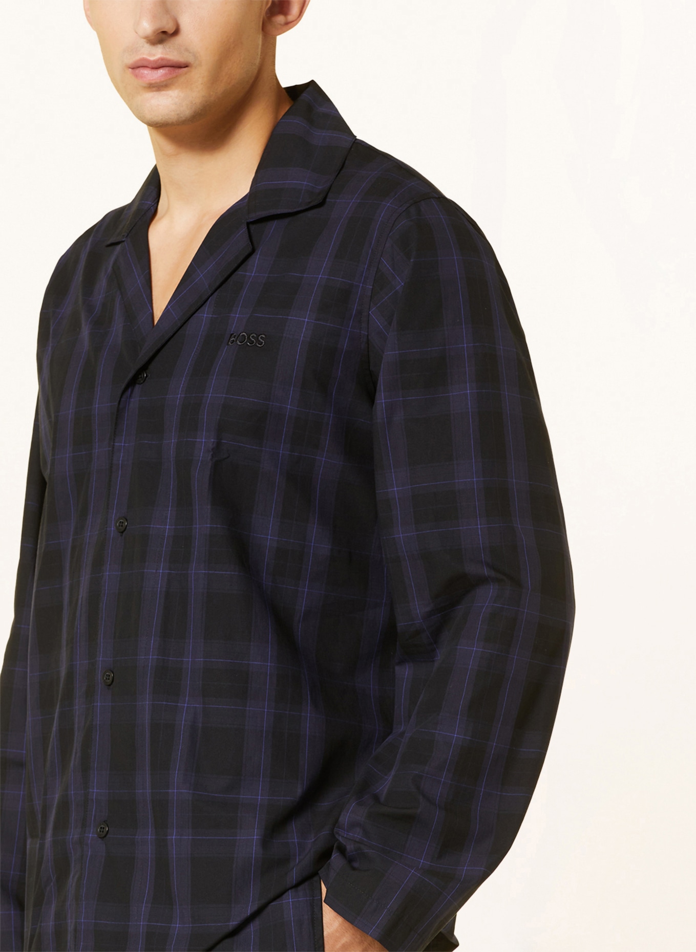 BOSS Schlafanzug URBAN, Farbe: DUNKELBLAU/ BLAU (Bild 4)