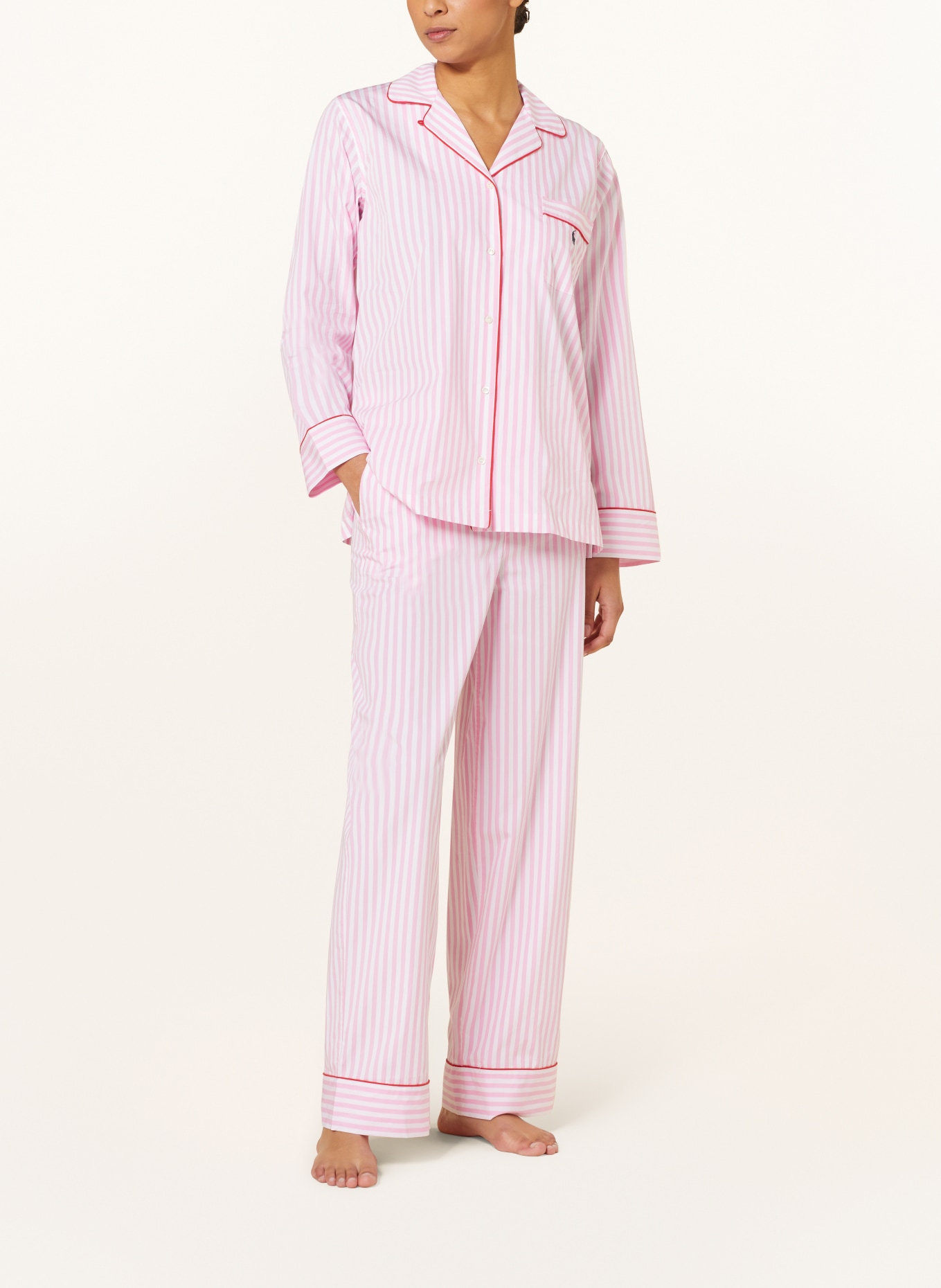POLO RALPH LAUREN Schlafanzug, Farbe: ROSA/ WEISS (Bild 2)