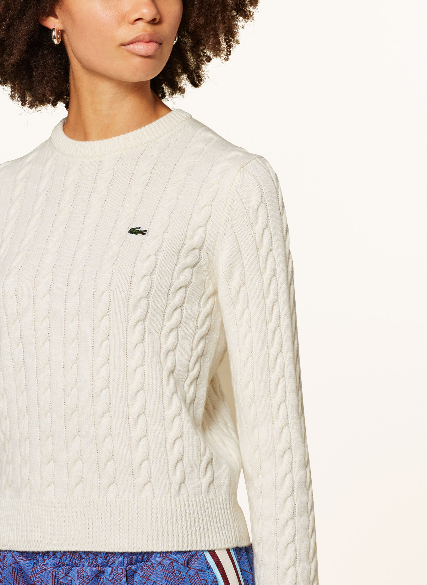 Lacoste cable sales knit jumper