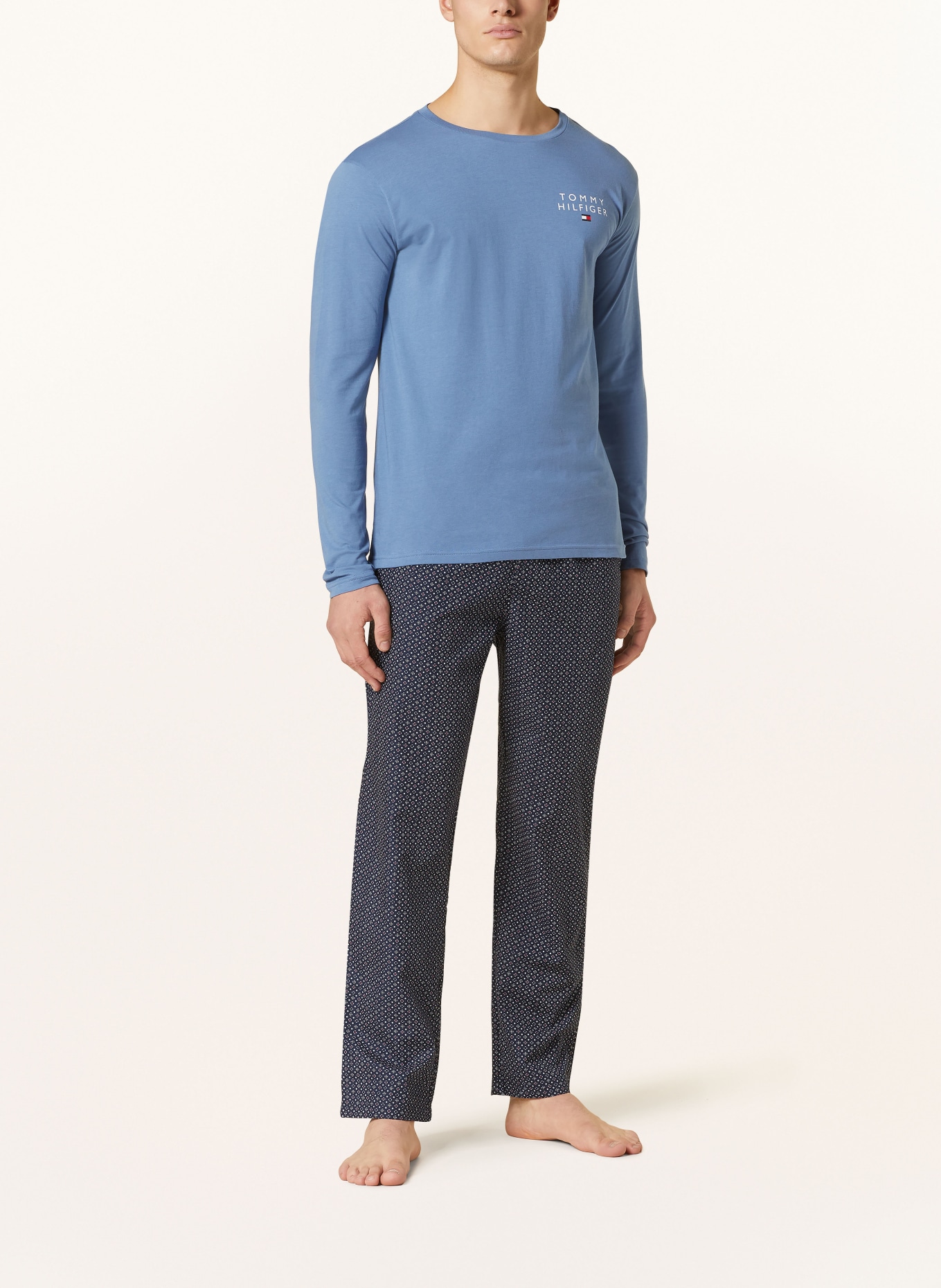 TOMMY HILFIGER Pajama shirt, Color: BLUE GRAY (Image 2)