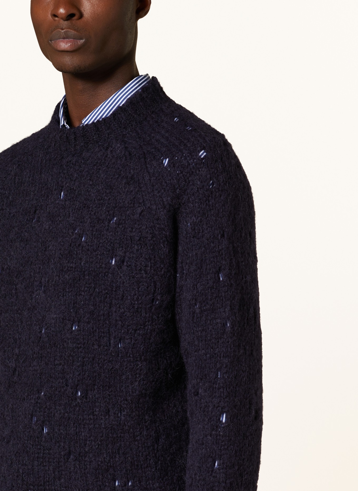 OUR LEGACY Sweater with alpaca and mohair, Color: DARK BLUE (Image 4)