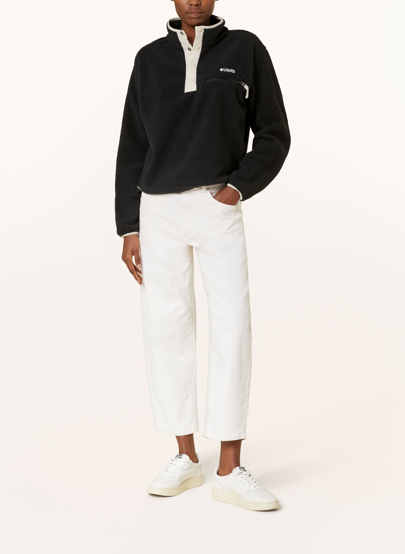 Columbia Fleece half-zip sweater HELVETIA™, Color: BLACK (Image 2)