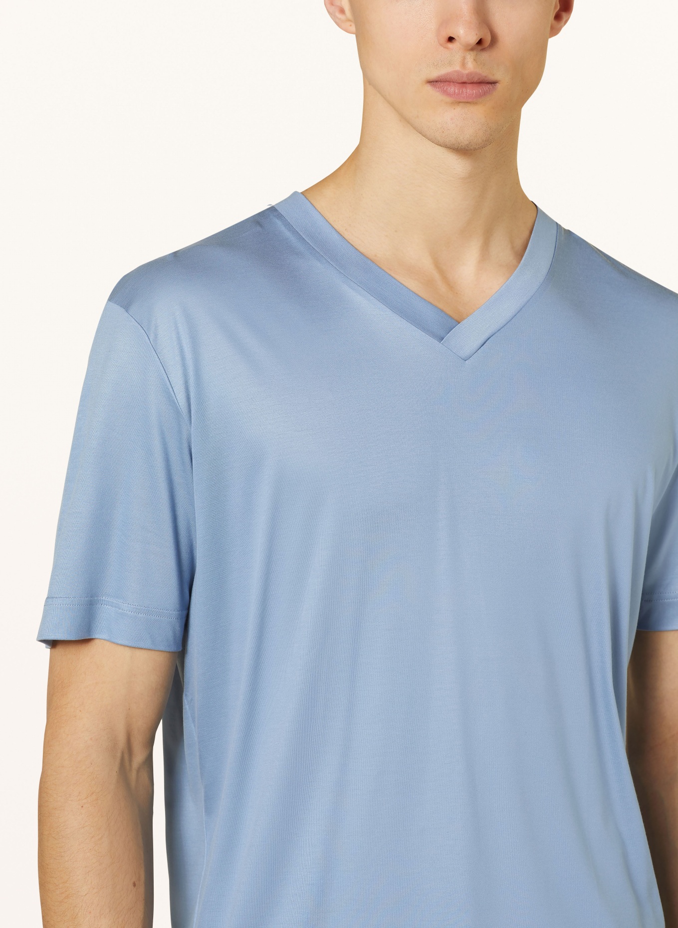 zimmerli Pajama shirt SUSTAINABLE LUXURY, Color: BLUE GRAY (Image 4)