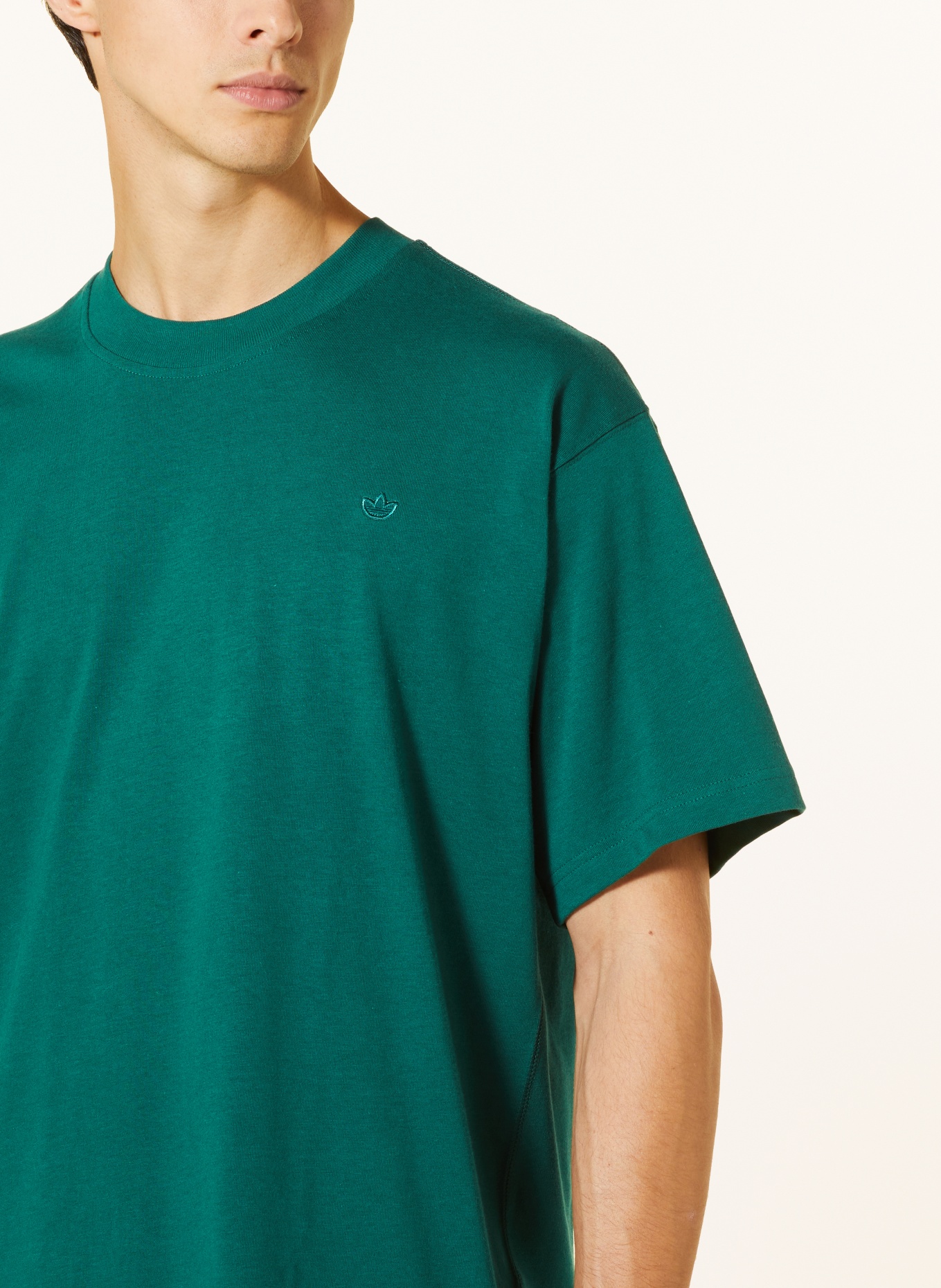 adidas Originals T-shirt ADICOLOR CONTEMPO, Color: DARK GREEN (Image 4)