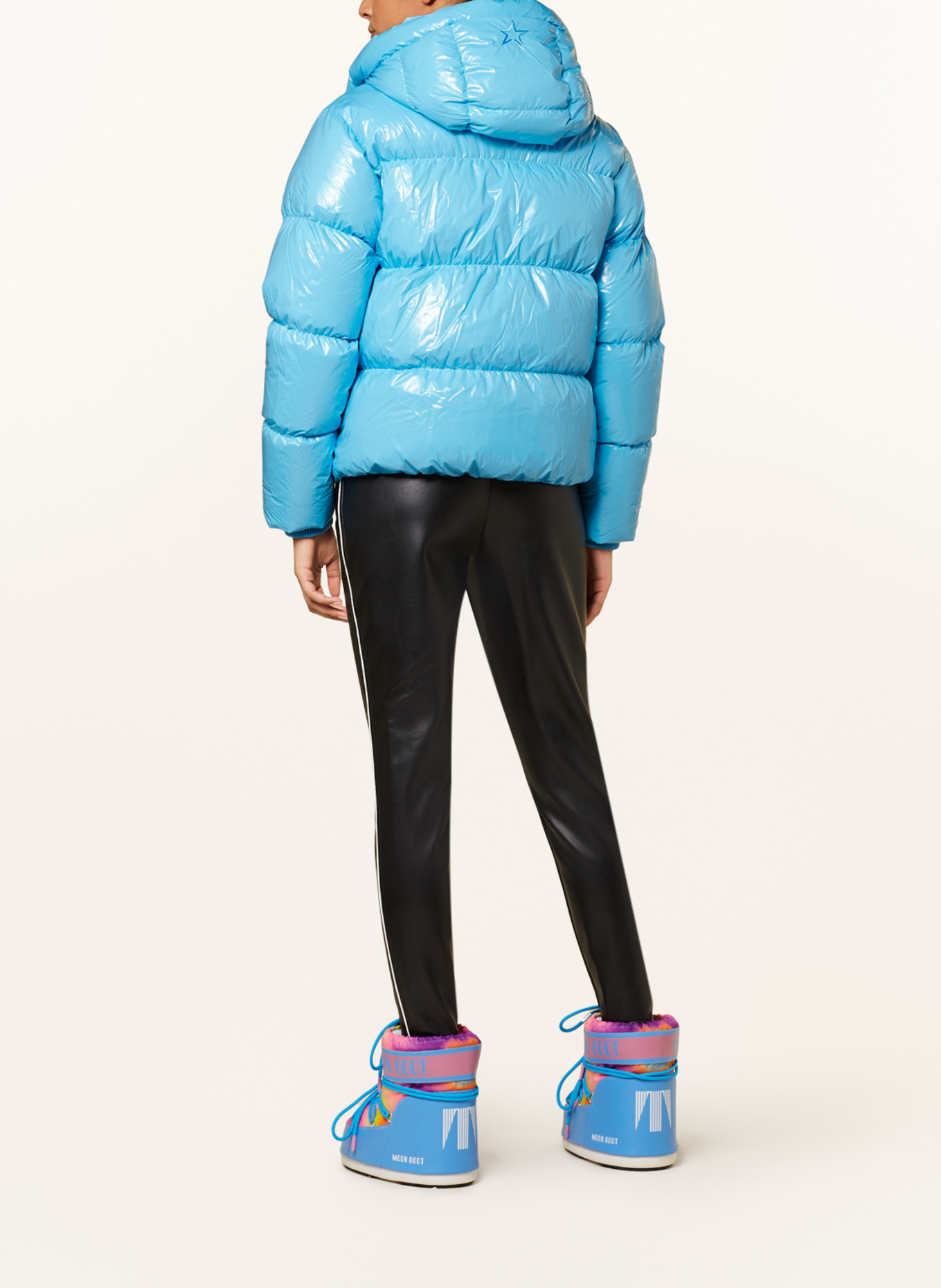 PERFECT MOMENT Down ski jacket JANUARY, Color: NEON BLUE (Image 3)