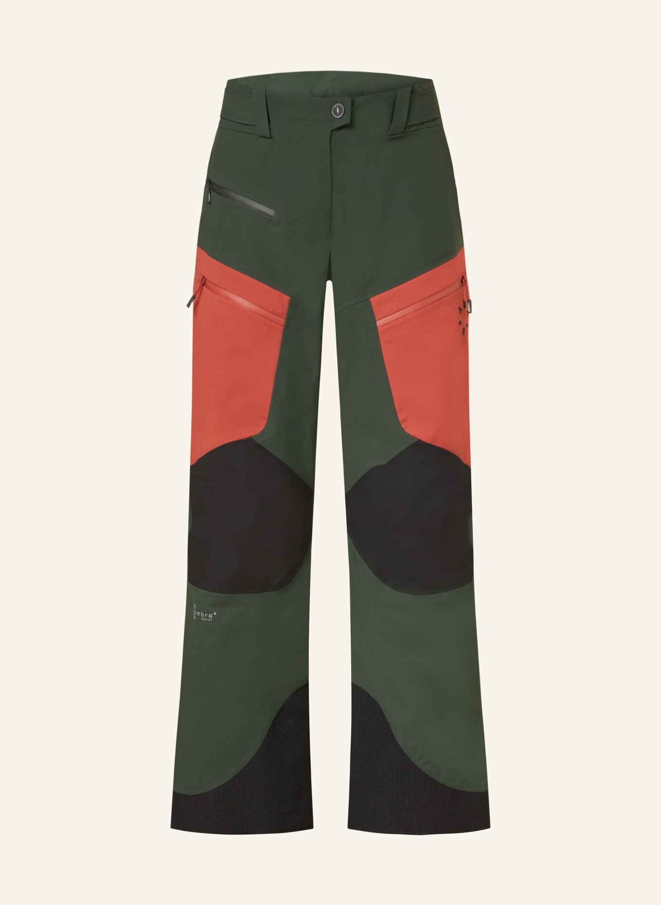 maloja Ski pants MUOTTASM., Color: DARK GREEN/ DARK ORANGE/ BLACK (Image 1)