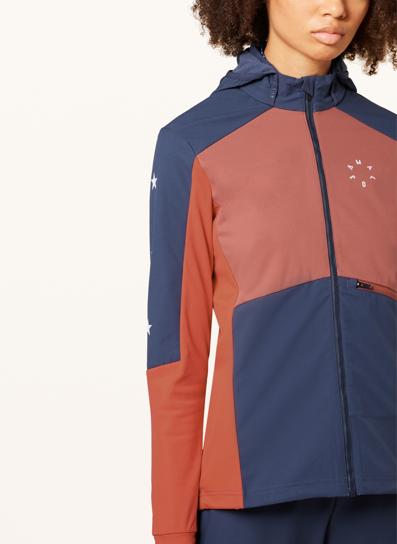 maloja Softshell ski jacket NESHAM, Color: BLUE/ RED/ DARK ORANGE (Image 5)
