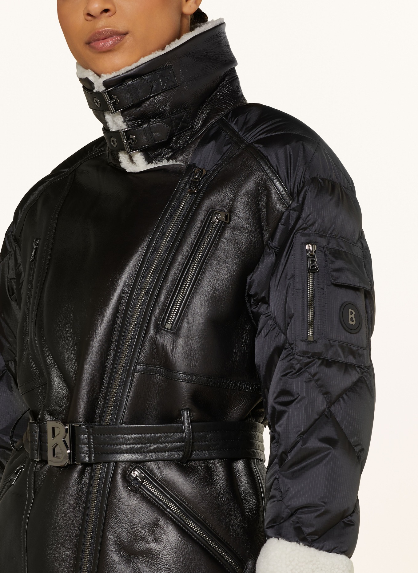Leather ski jacket outlet
