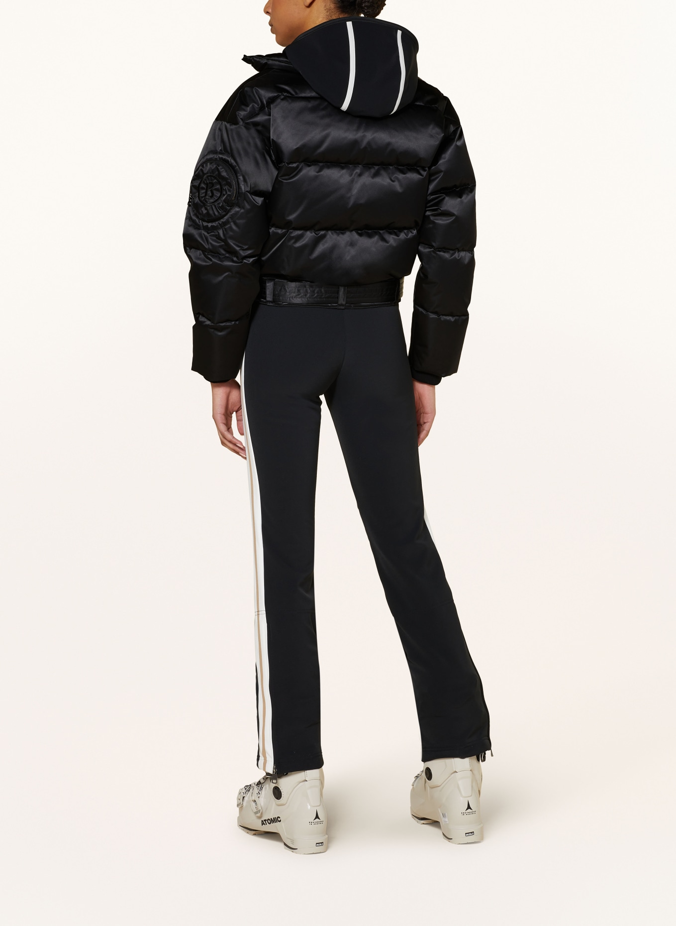 BOGNER Set AMALA: Ski overall and down ski jacket, Color: BLACK/ WHITE/ BEIGE (Image 4)