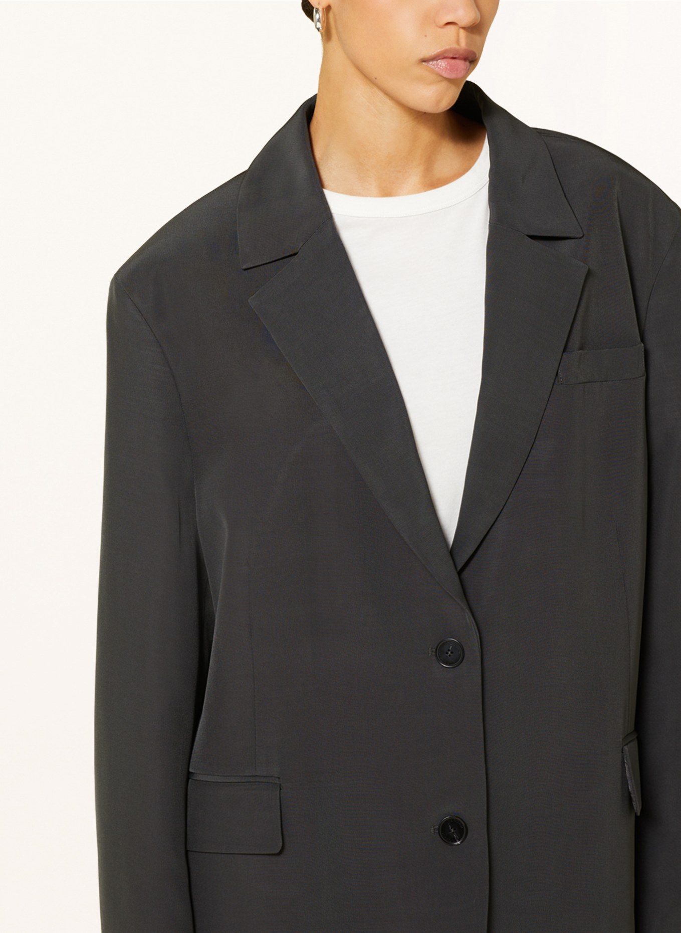CLOSED Oversized blazer, Color: DARK GRAY (Image 4)
