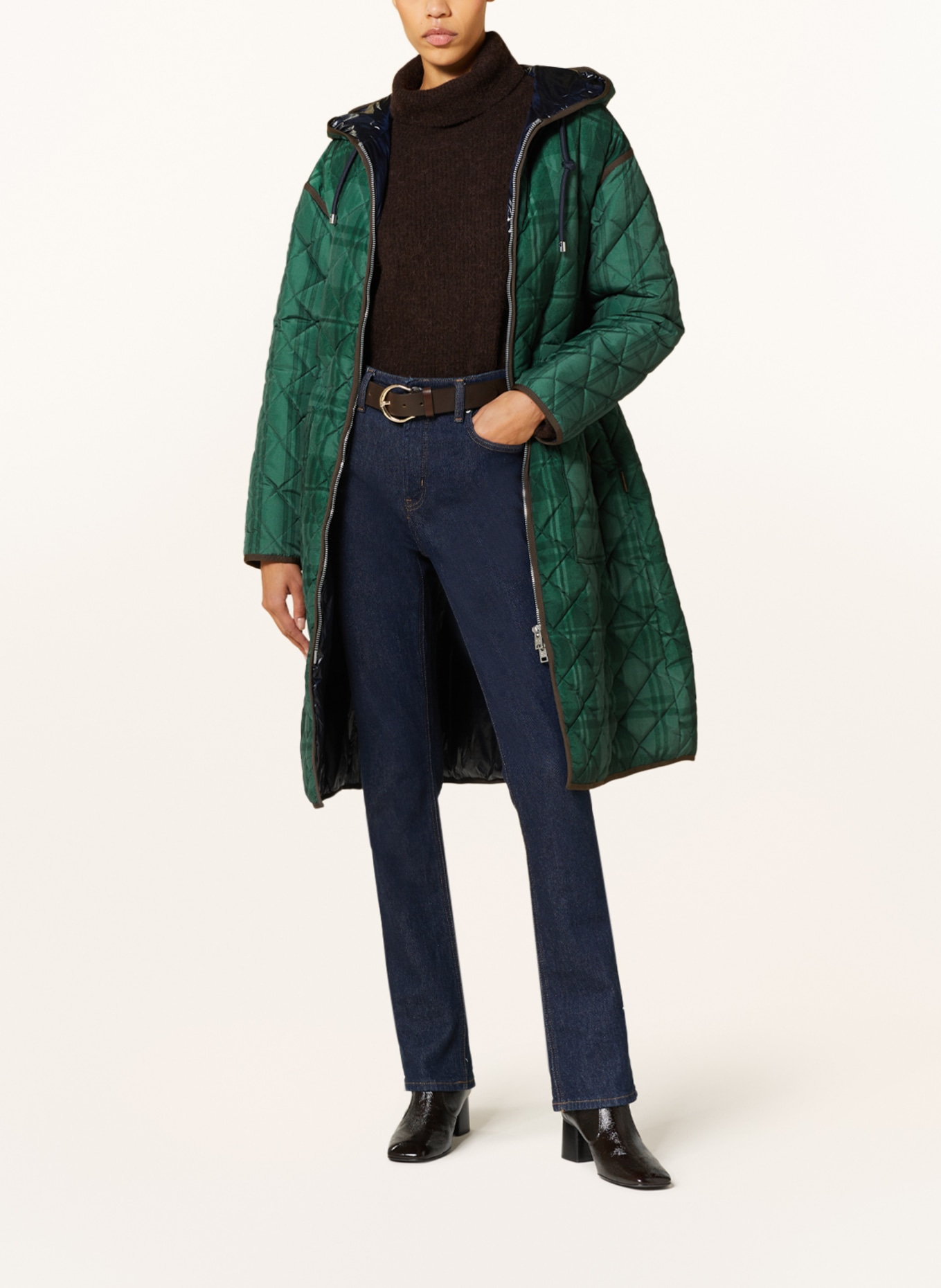 WOOLRICH Quilted coat, Color: GREEN/ DARK GREEN (Image 2)