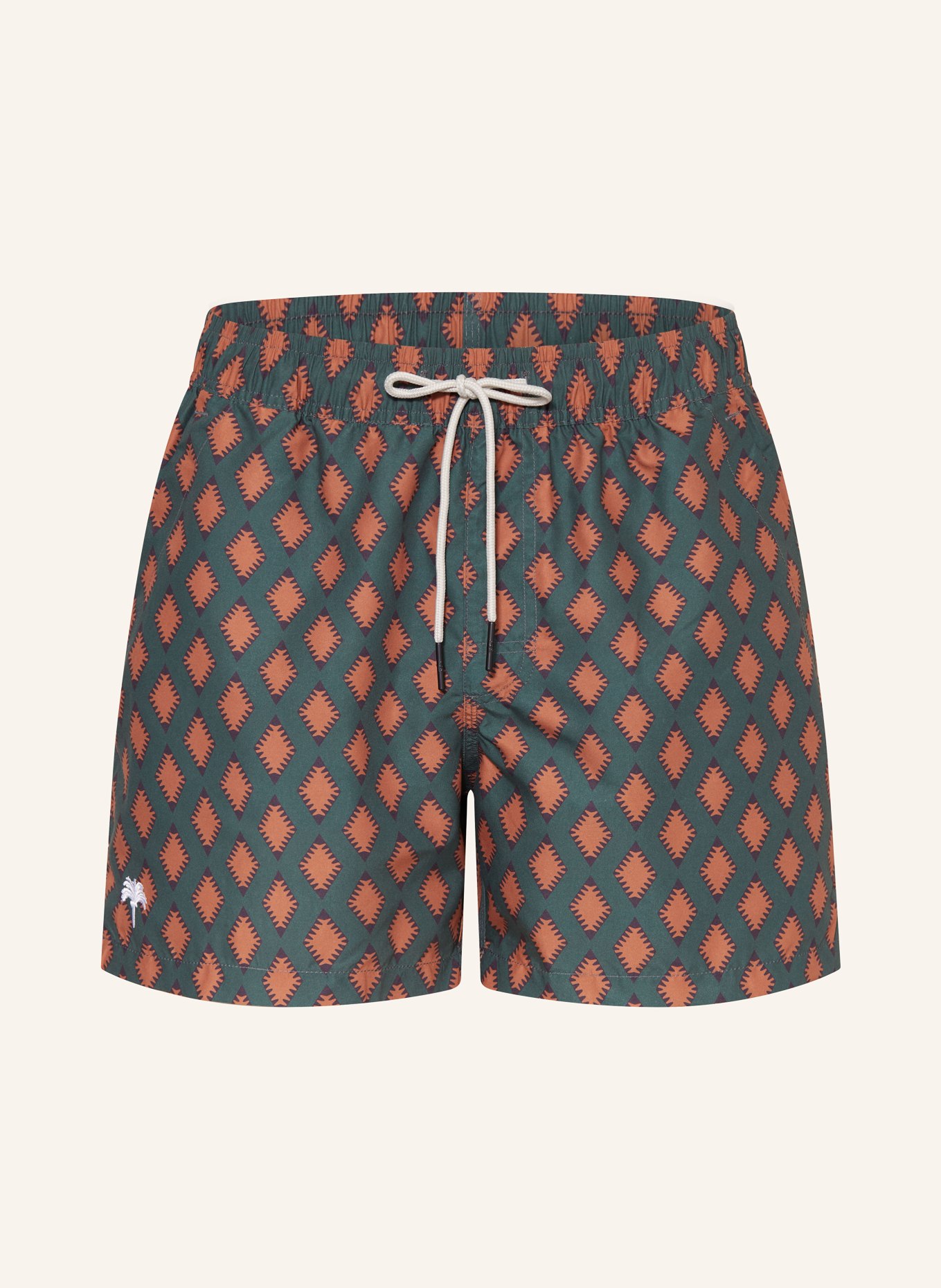OAS Swim shorts SMOKIN RUSTIC, Color: GREEN/ BROWN/ DARK PURPLE (Image 1)