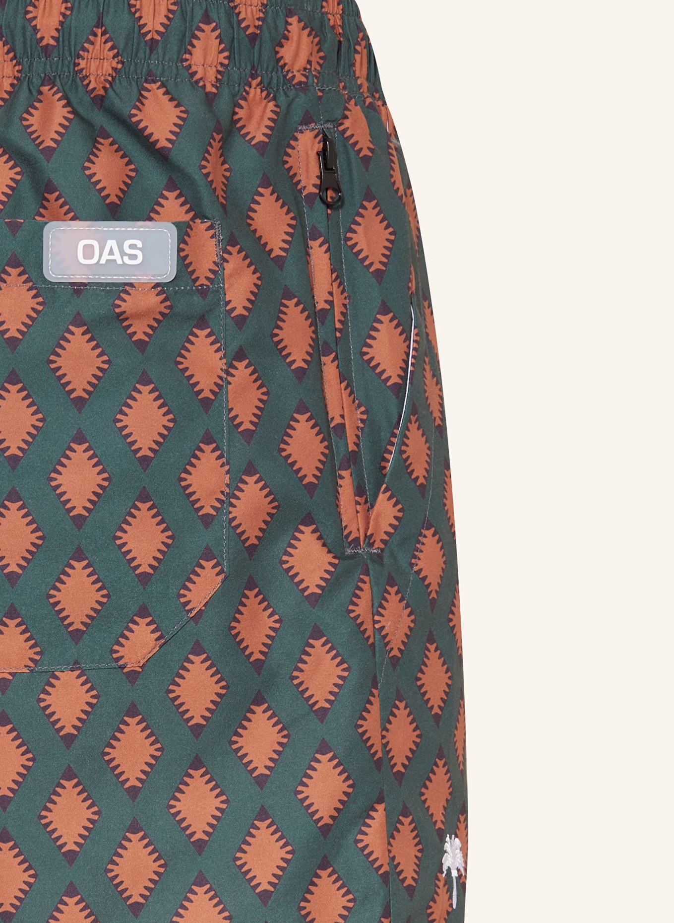 OAS Swim shorts SMOKIN RUSTIC, Color: GREEN/ BROWN/ DARK PURPLE (Image 3)