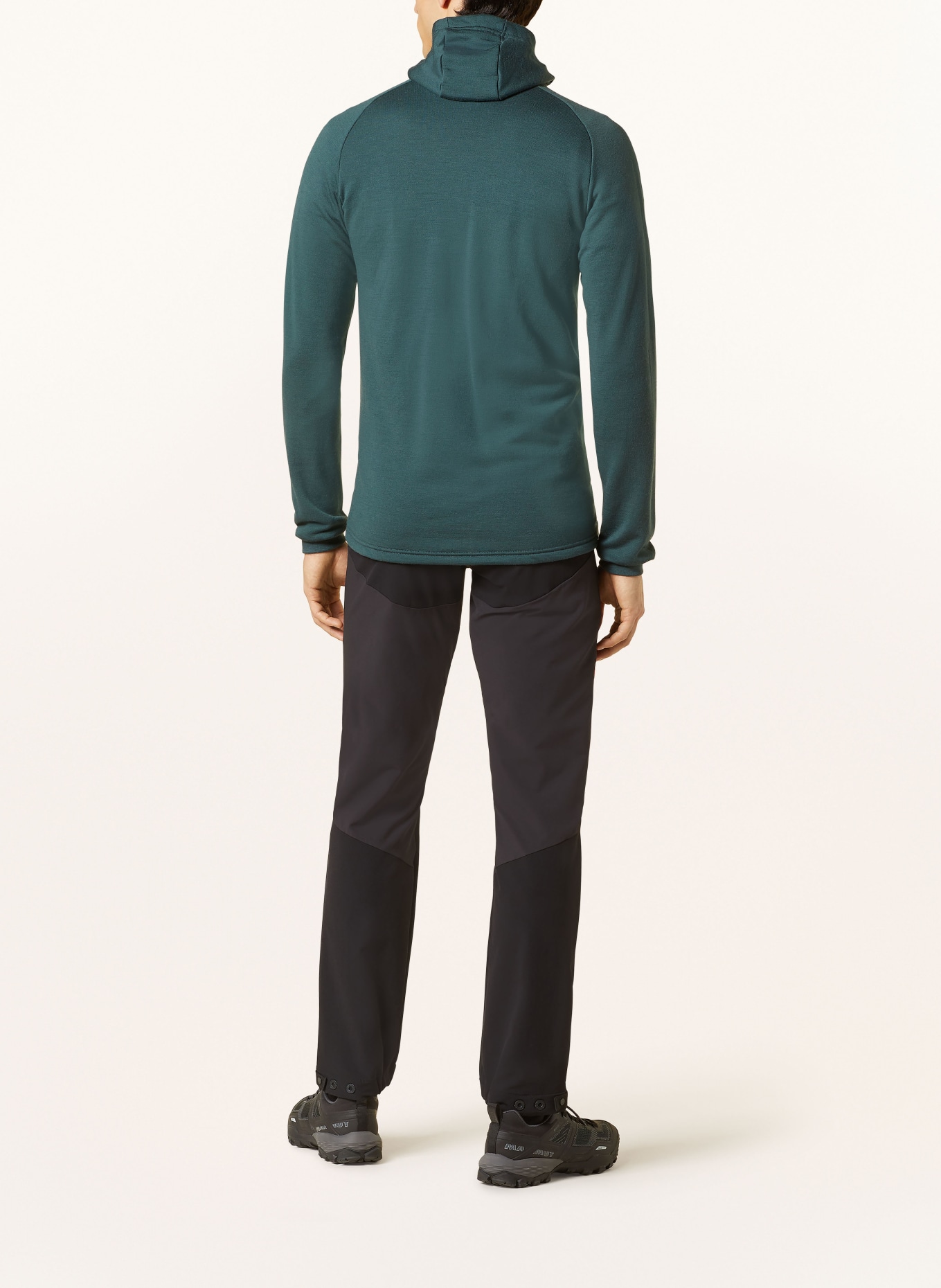 DEVOLD Mid-layer jacket NIBBA made of merino wool, Color: DARK GREEN (Image 3)