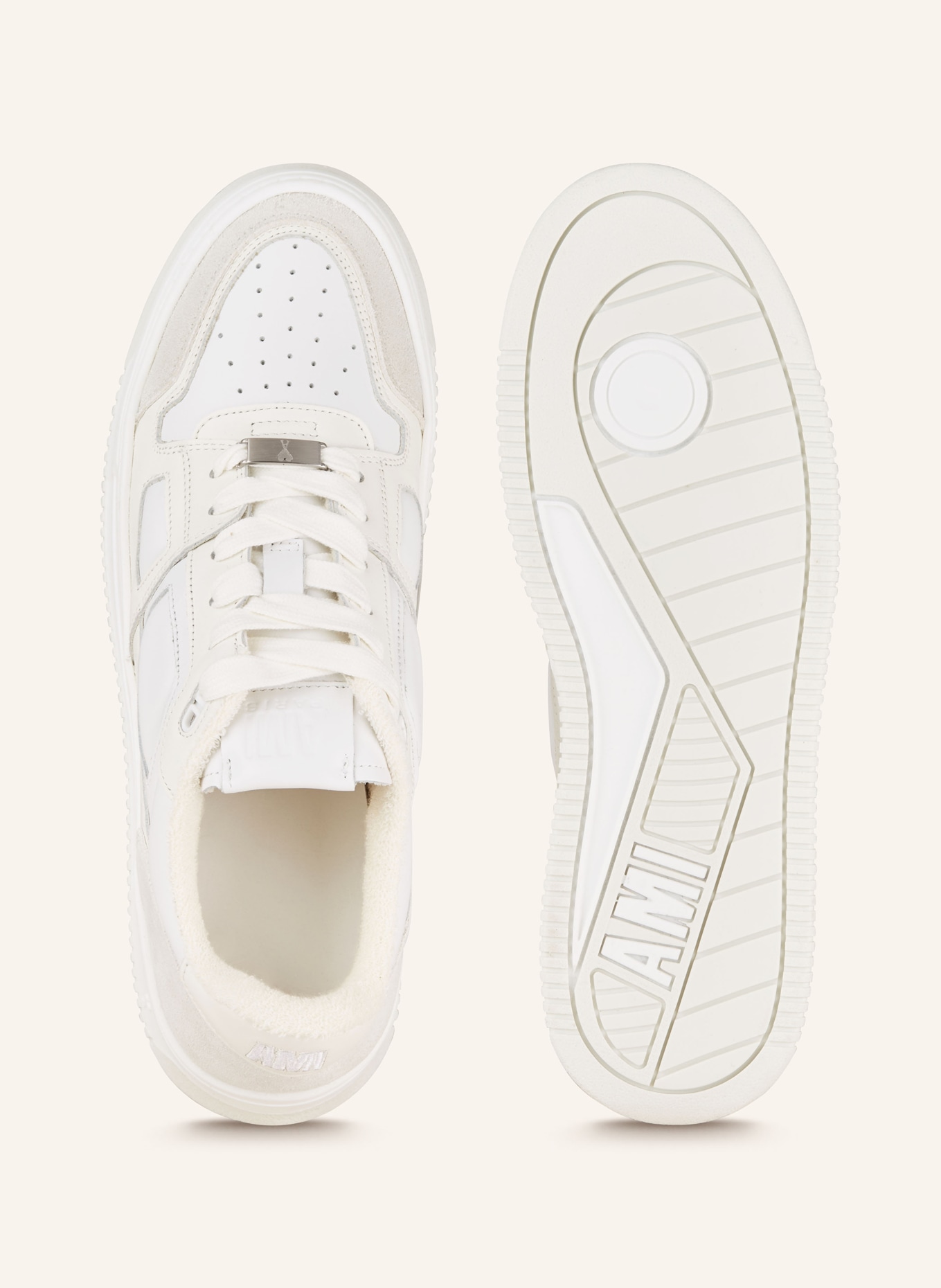 AMI PARIS Sneakers NEW ARCADE, Color: WHITE/ LIGHT GRAY (Image 5)