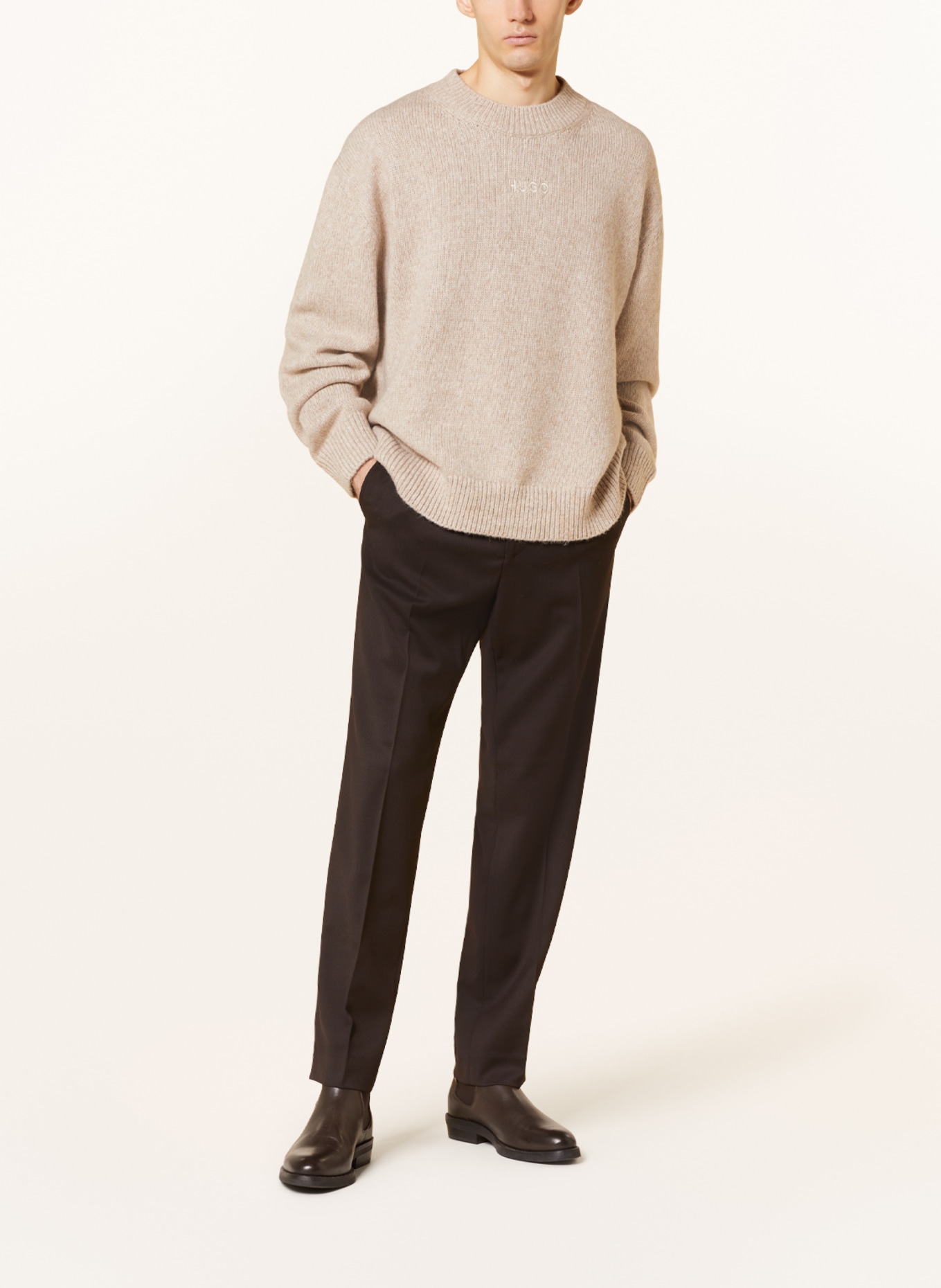 HUGO Sweater SEESE, Color: BEIGE (Image 2)
