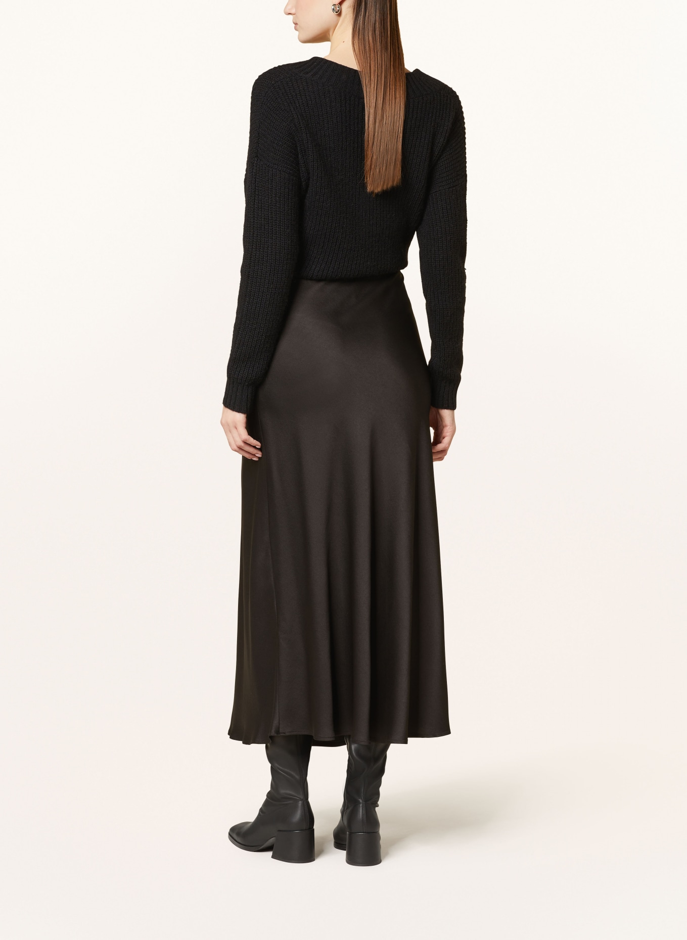 DRYKORN Satin skirt NEVIDA, Color: BLACK (Image 3)
