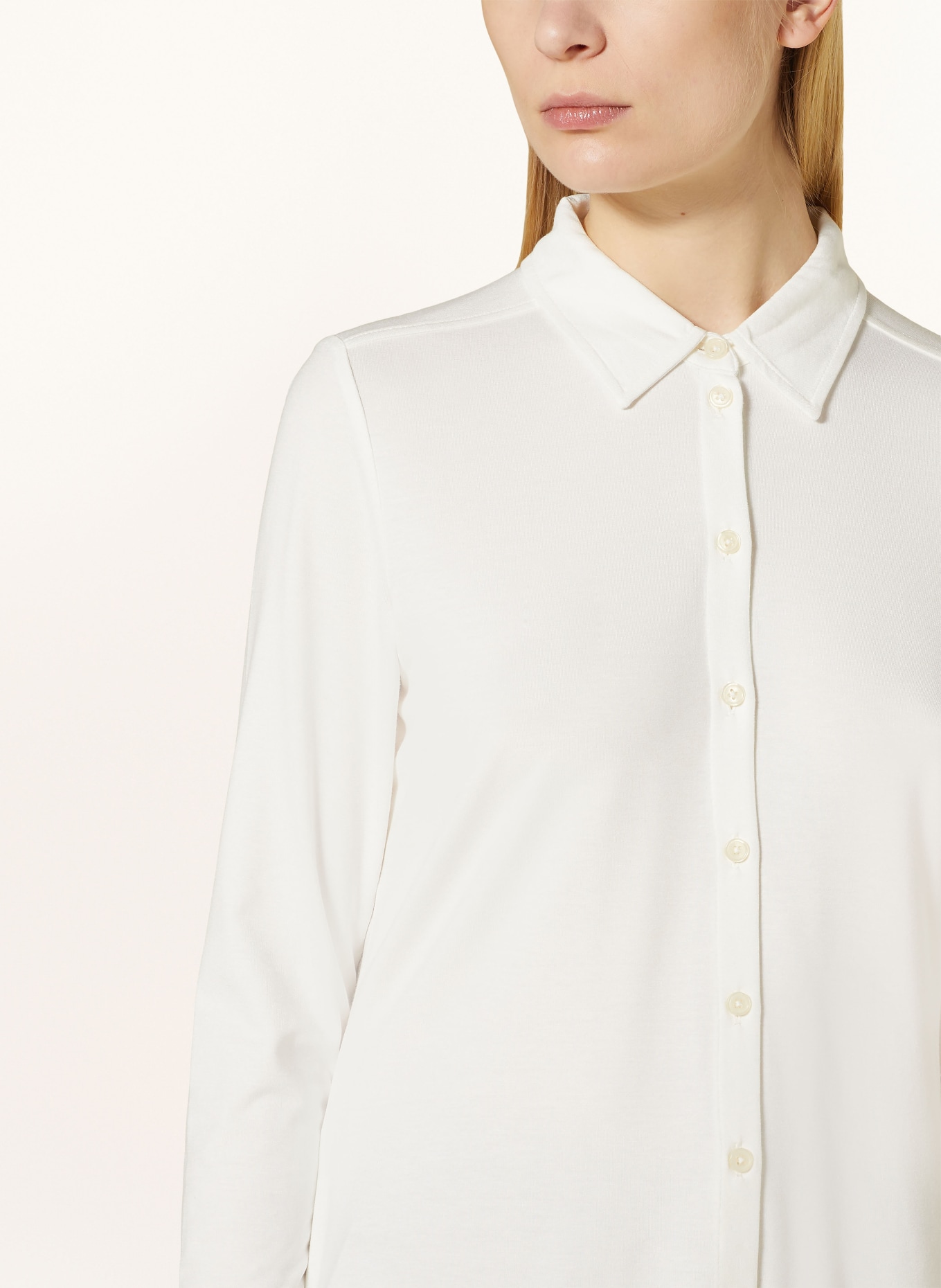 Marc O'Polo Shirt blouse made of jersey, Color: WHITE (Image 4)