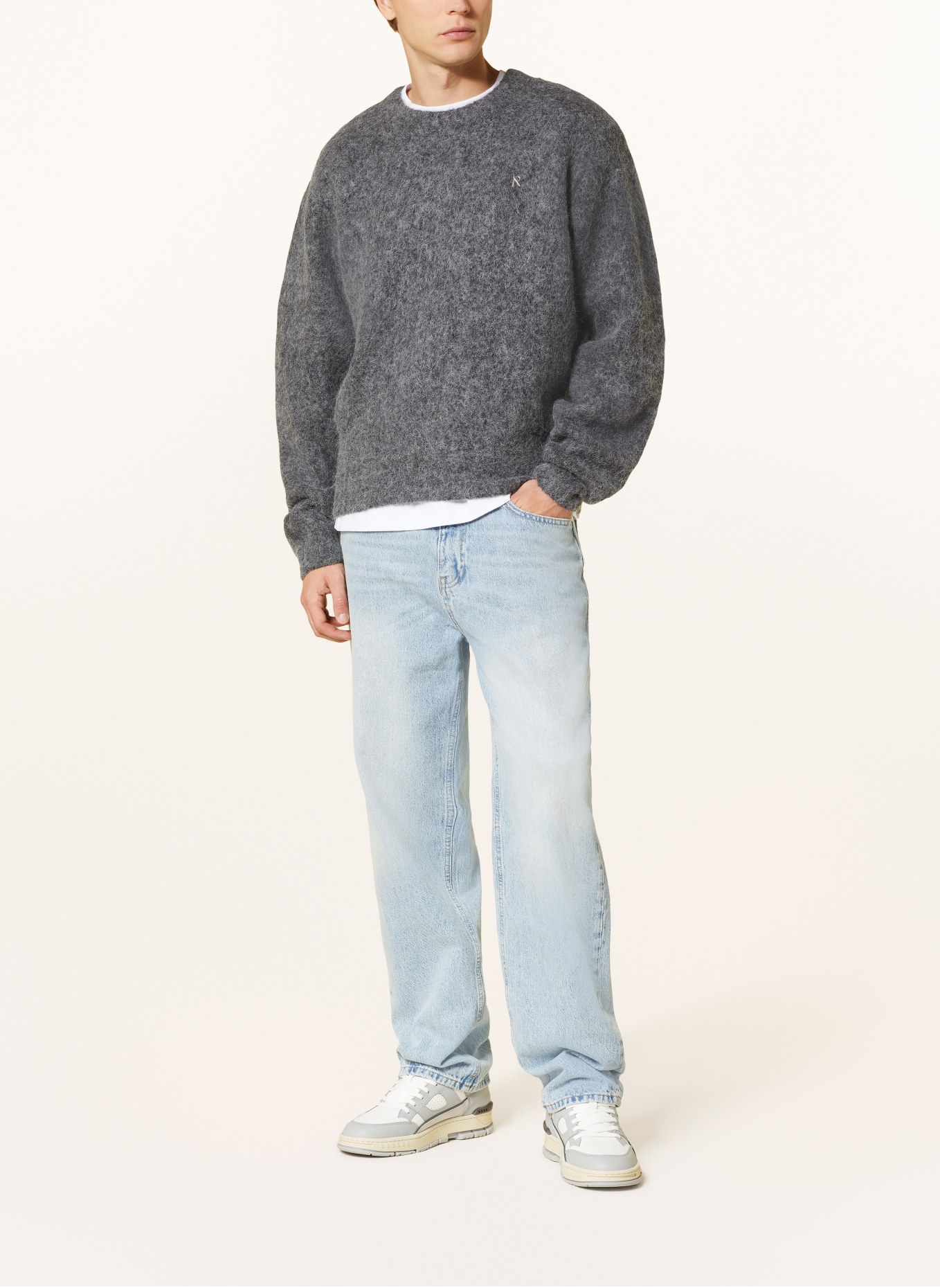 REPRESENT Sweter z dodatkiem alpaki, Kolor: CZIEMNOSZARY (Obrazek 2)