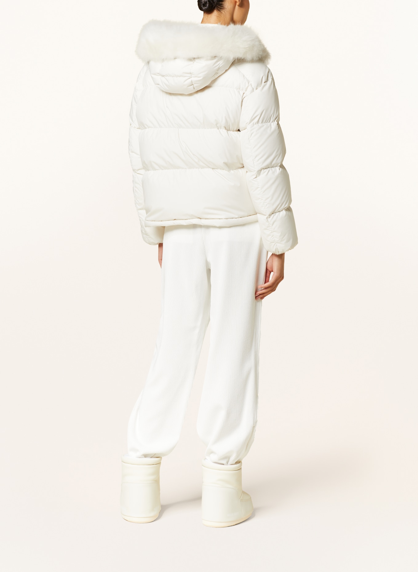 MONCLER Down jacket MINO with detachable real fur, Color: WHITE (Image 3)