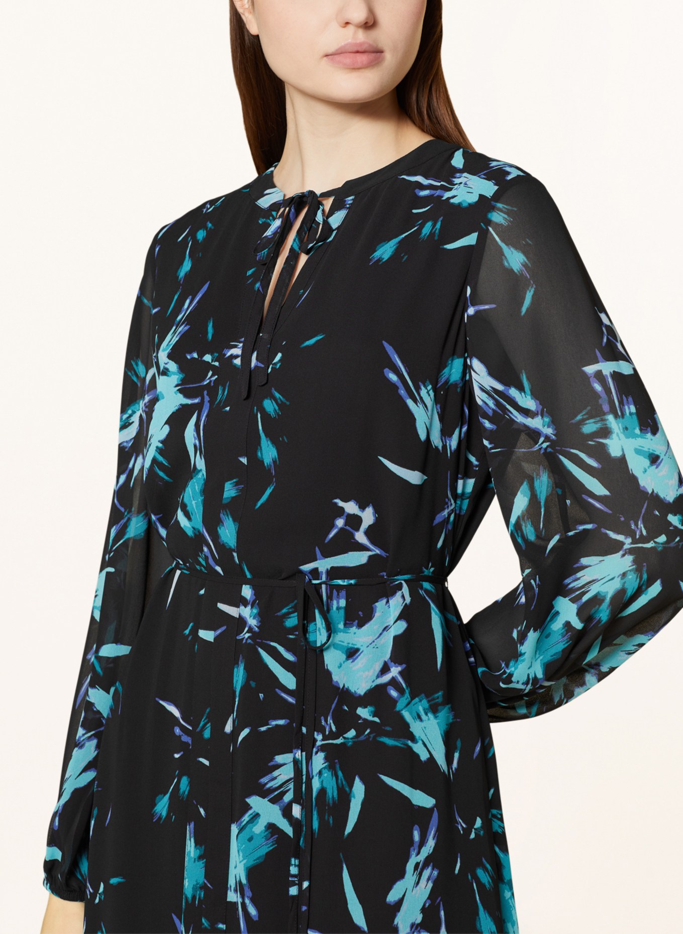 comma Dress, Color: BLACK/ TURQUOISE/ BLUE (Image 4)
