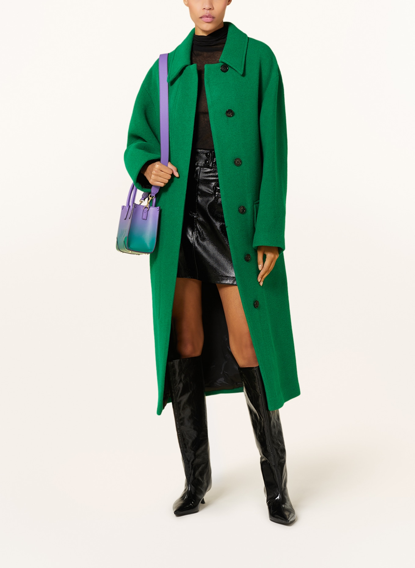 STAND STUDIO Wool coat MARLEIGH, Color: GREEN (Image 2)