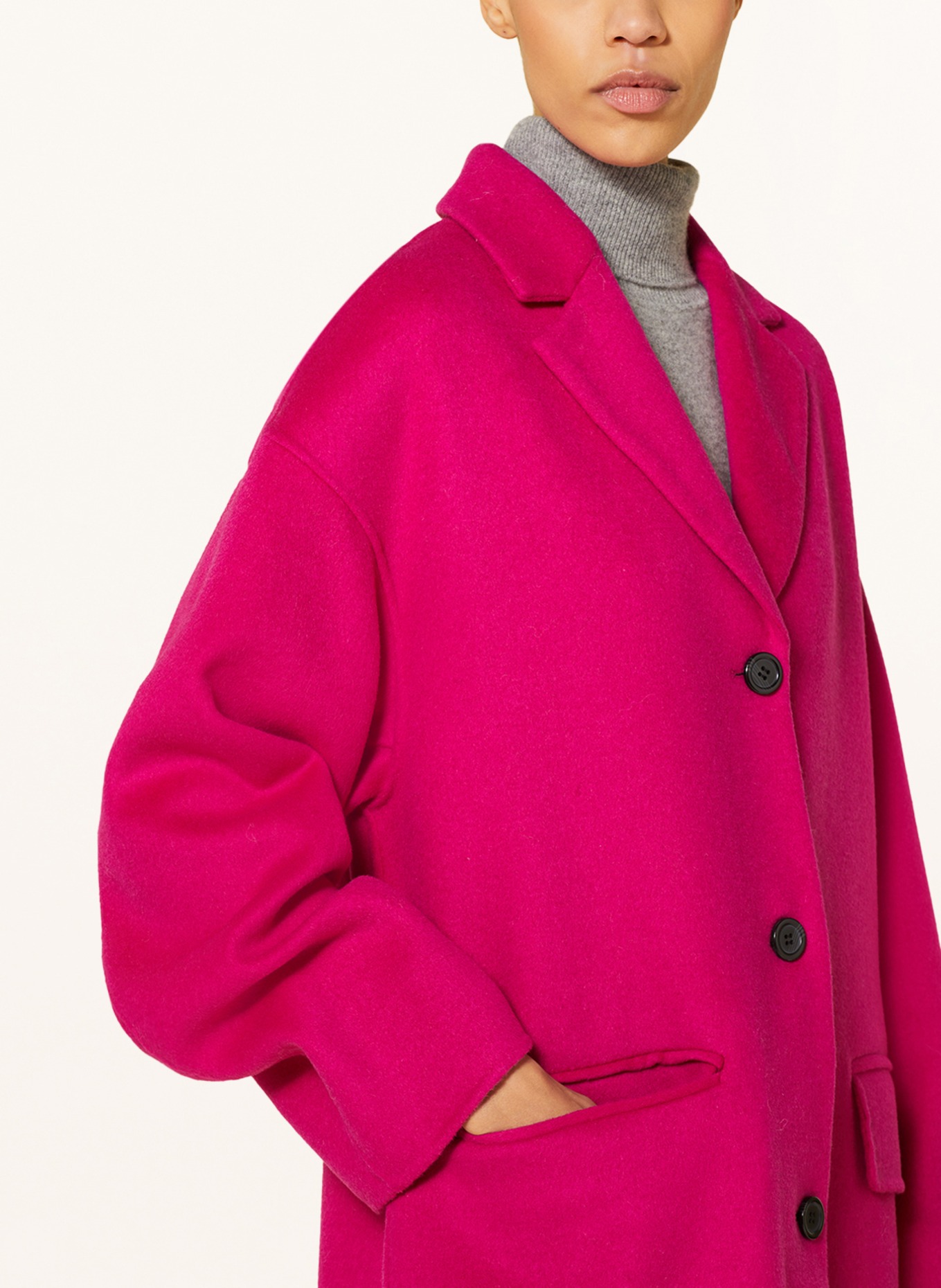 STAND STUDIO Wool coat CRISTOBAL, Color: FUCHSIA (Image 4)