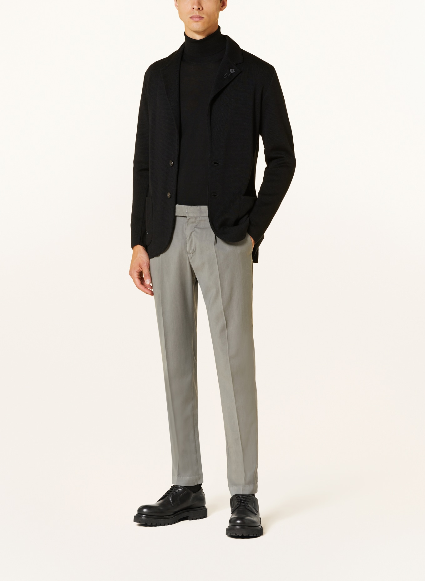 LARDINI Knit blazer extra slim fit, Color: BLACK (Image 2)