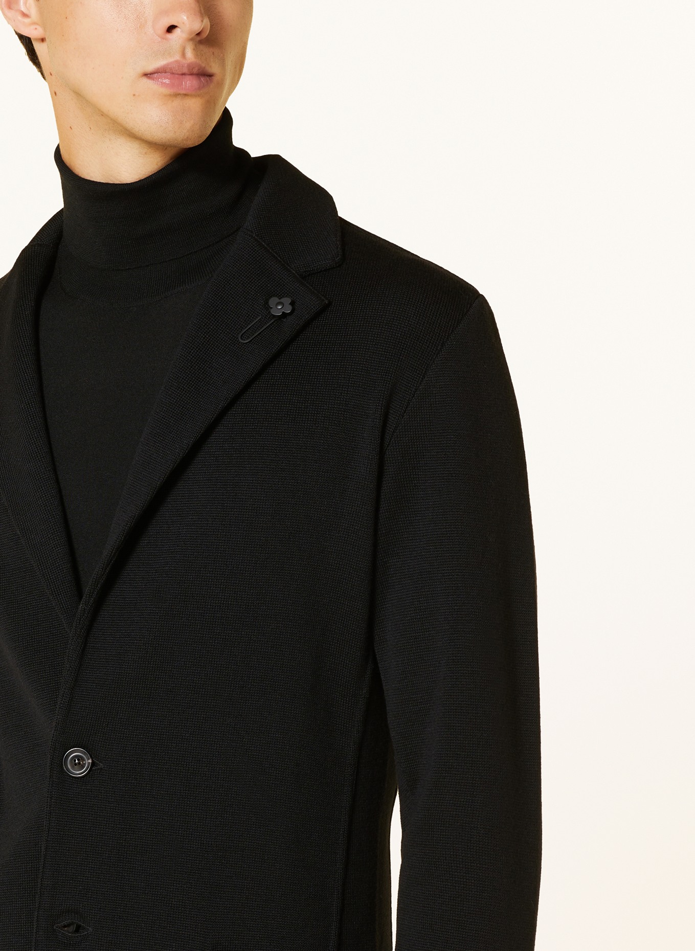 LARDINI Knit blazer extra slim fit, Color: BLACK (Image 5)