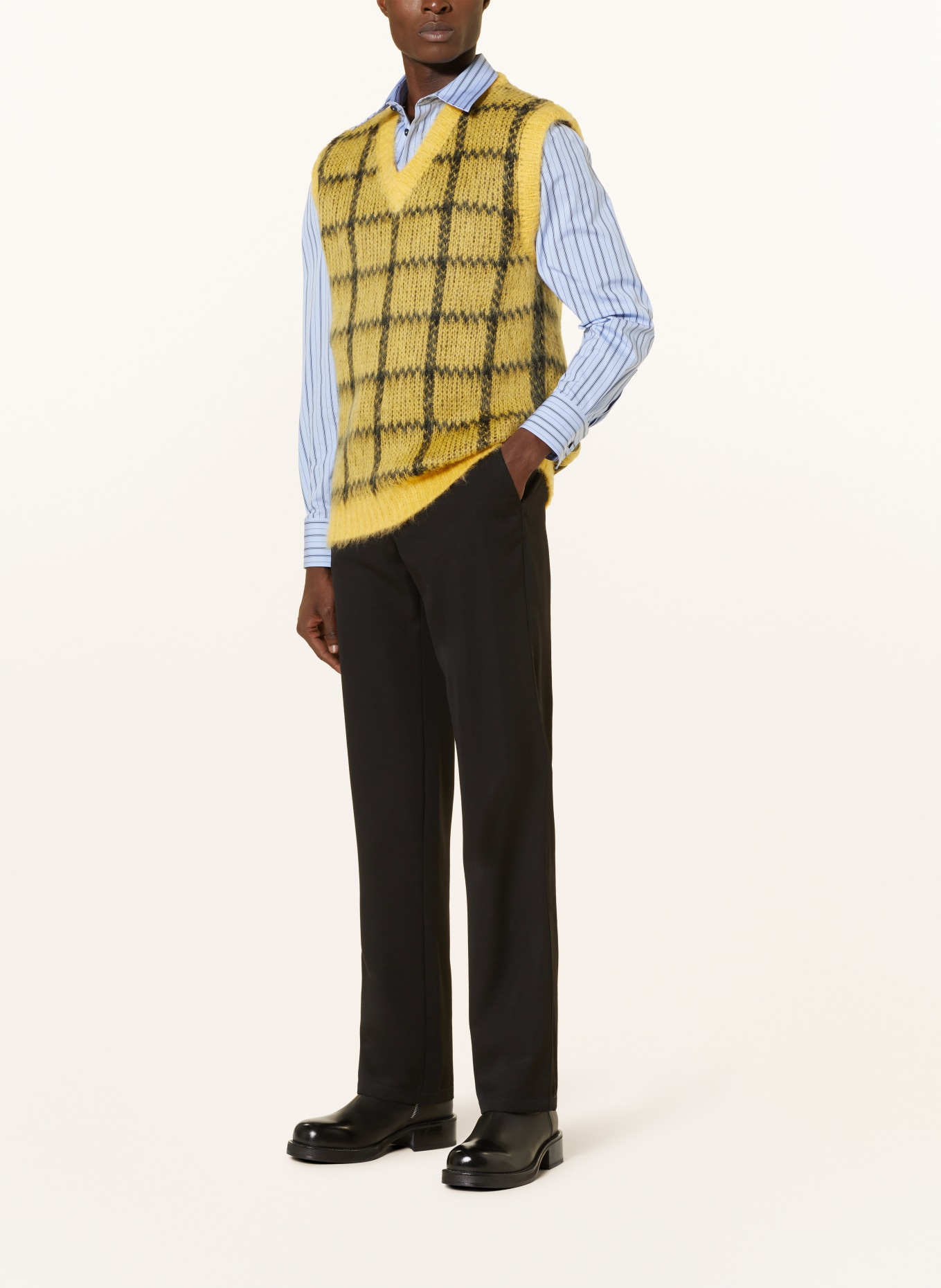 MARNI Sweater vest with mohair, Color: YELLOW/ BLACK (Image 2)
