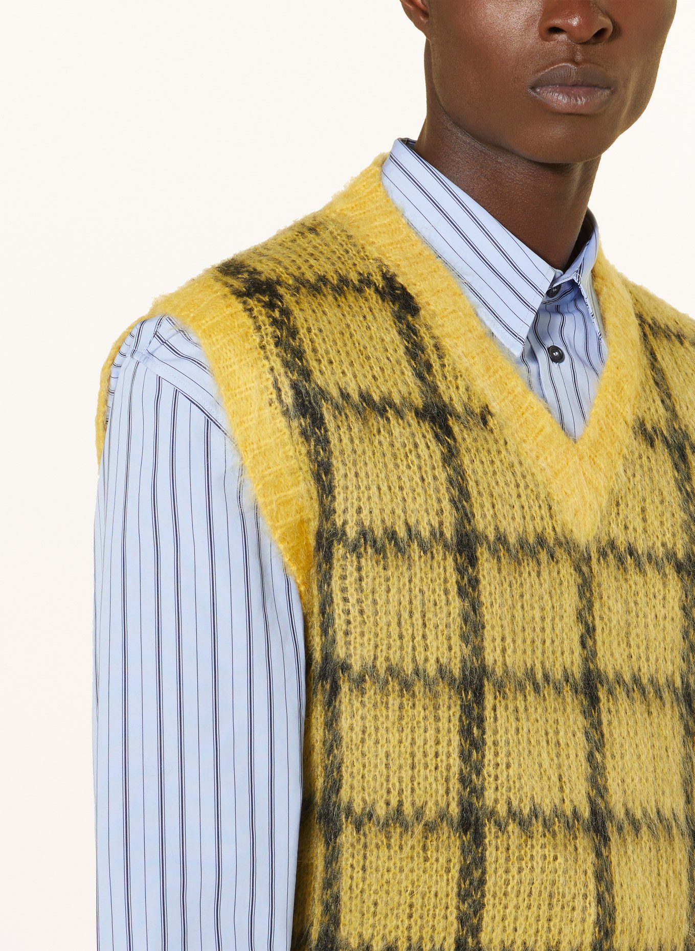 MARNI Sweater vest with mohair, Color: YELLOW/ BLACK (Image 4)