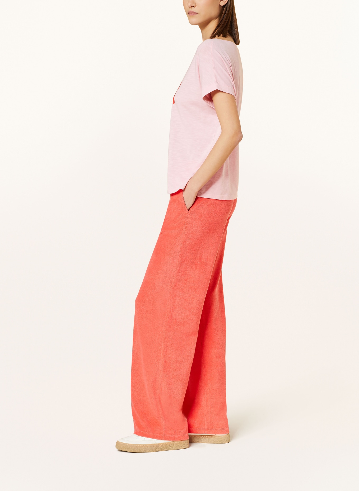 Juvia Terry trousers BABETTE, Color: RED (Image 4)