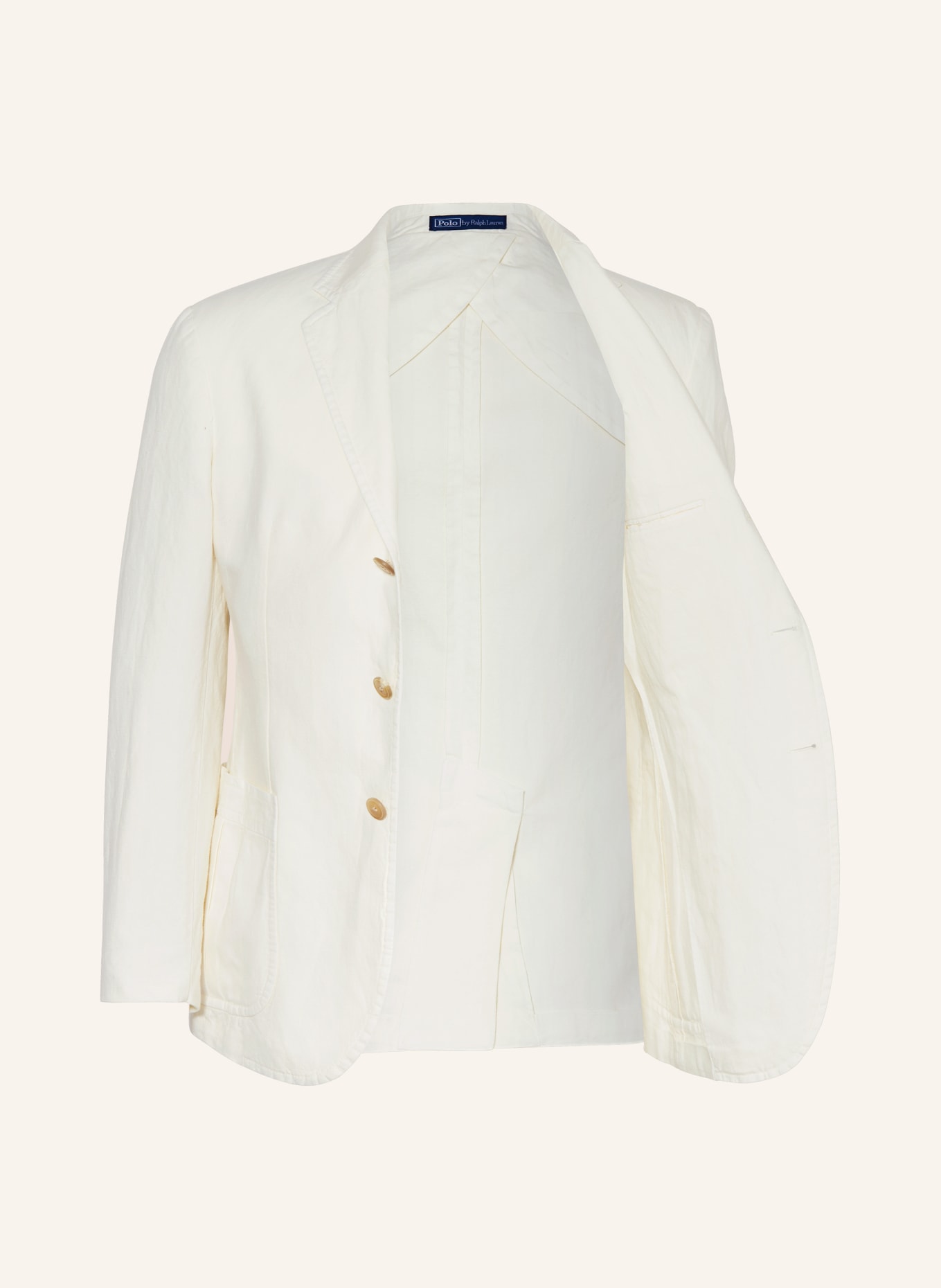 POLO RALPH LAUREN Tailored jacket extra slim fit with linen, Color: WHITE (Image 4)