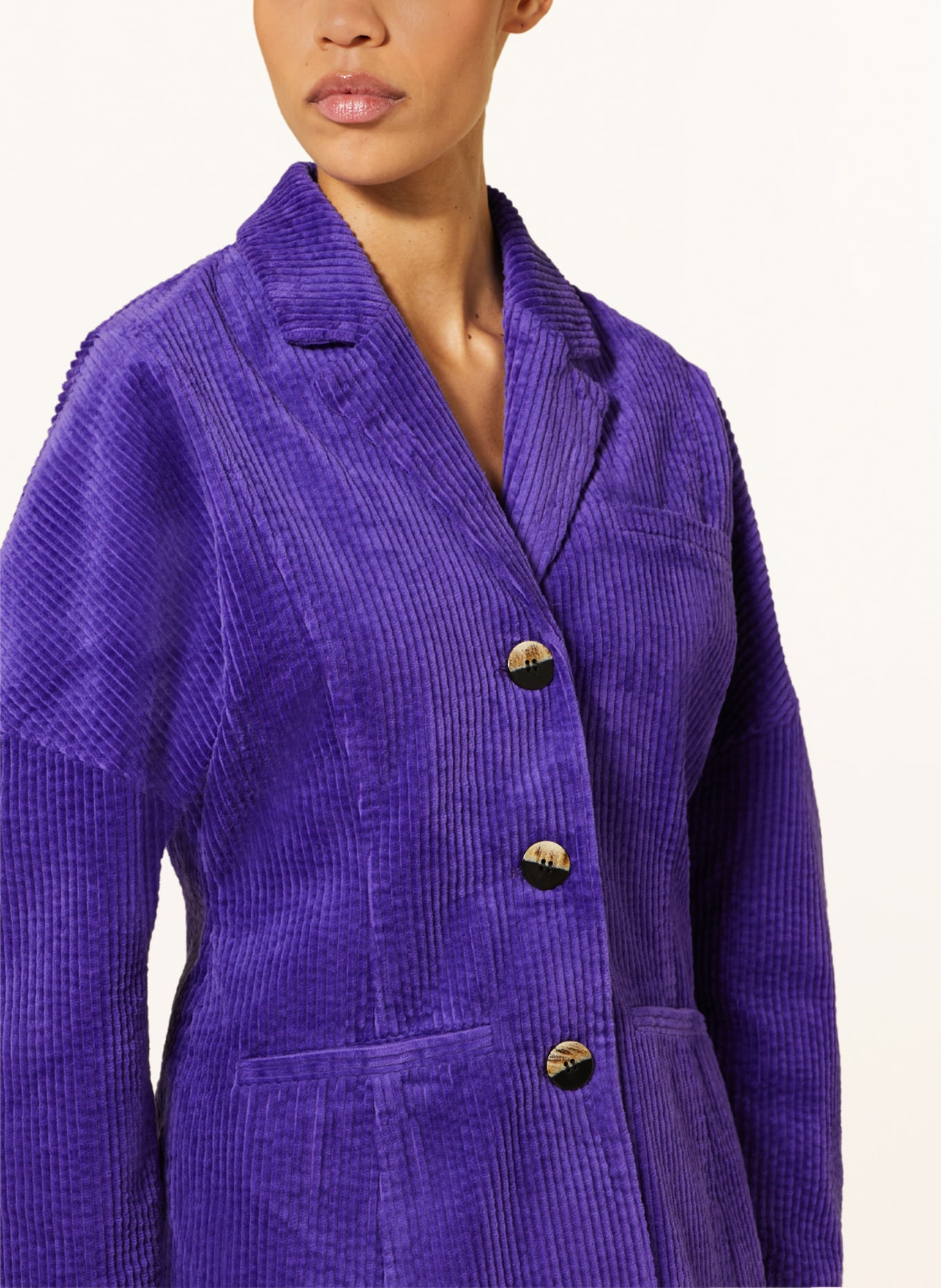 GANNI Corduroy blazer, Color: PURPLE (Image 4)
