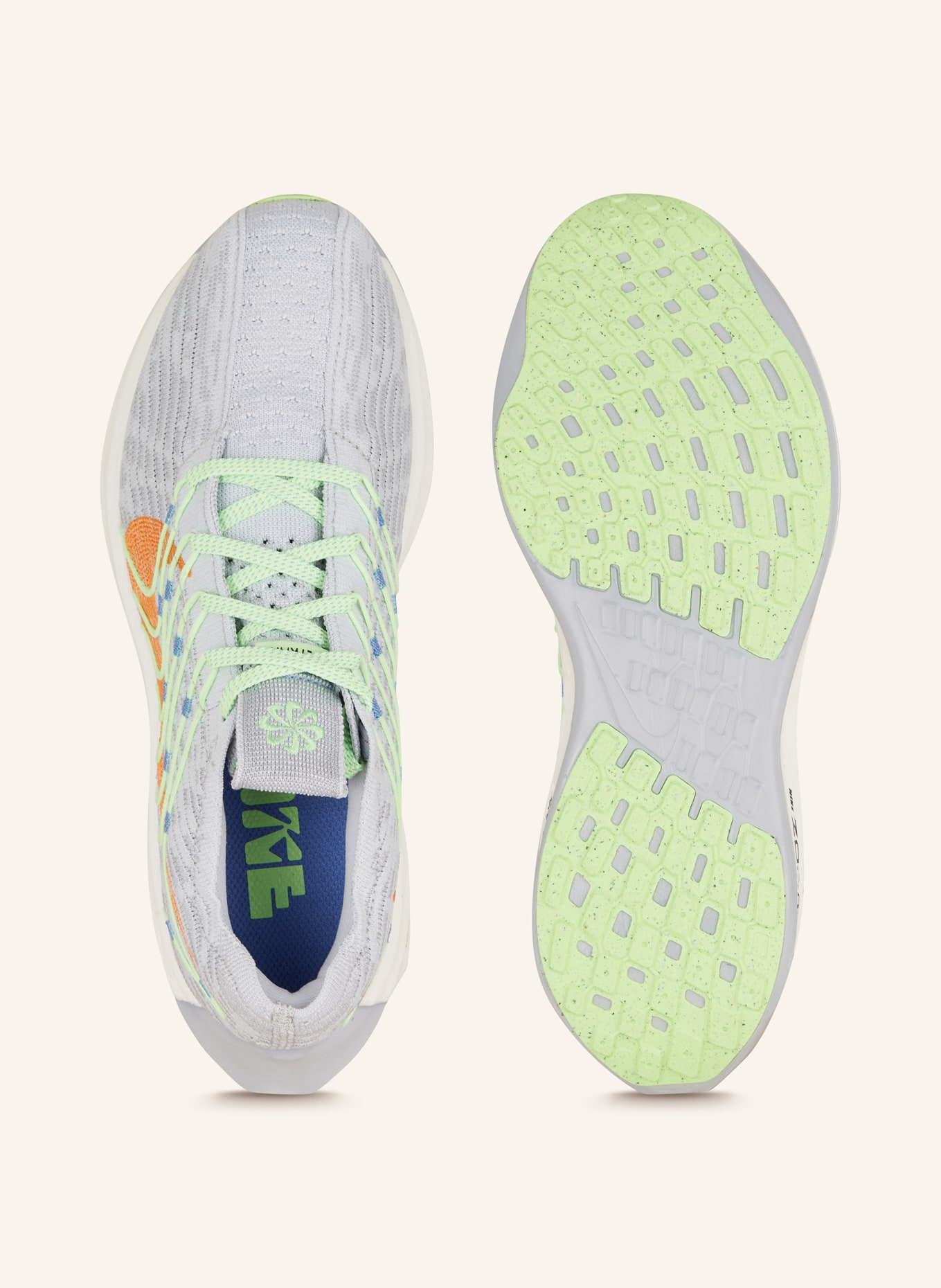 Nike Laufschuhe PEGASUS TURBO NEXT NATURE, Farbe: HELLGRAU/ NEONGRÜN (Bild 5)