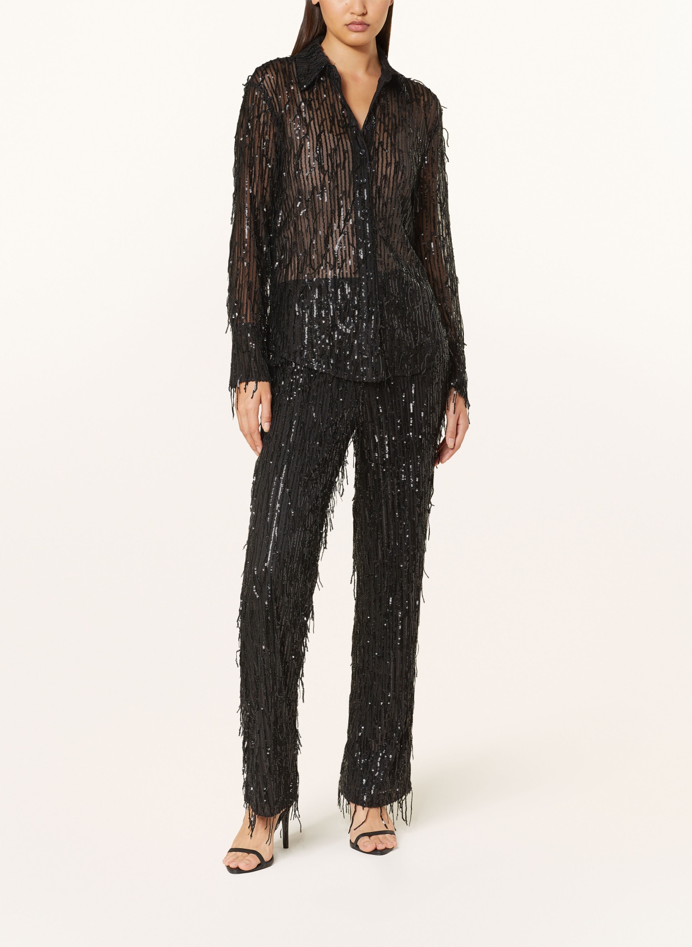 gina tricot Shirt blouse with sequins, Color: BLACK (Image 2)