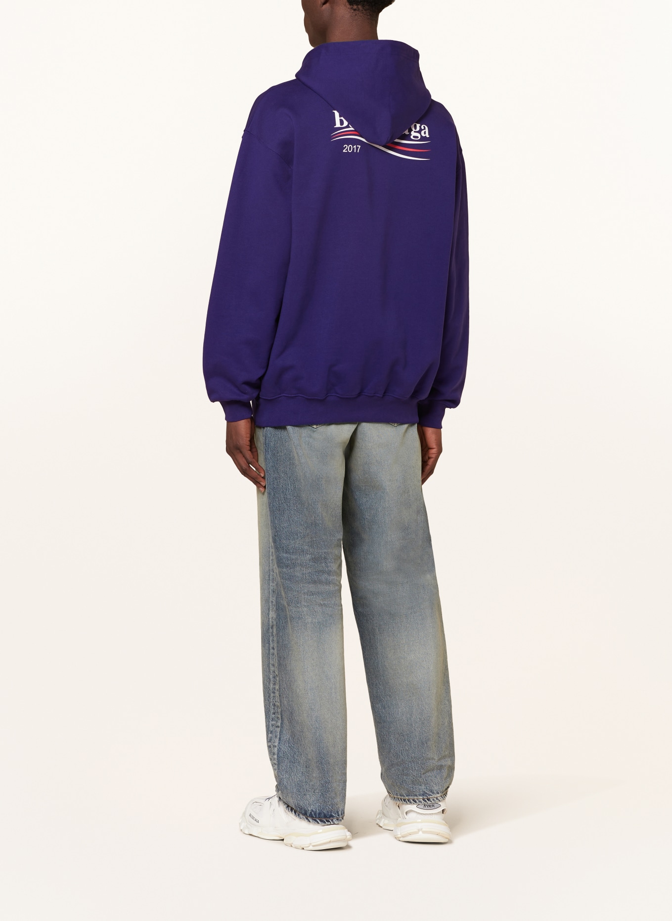 BALENCIAGA Oversized-Hoodie: BLAU