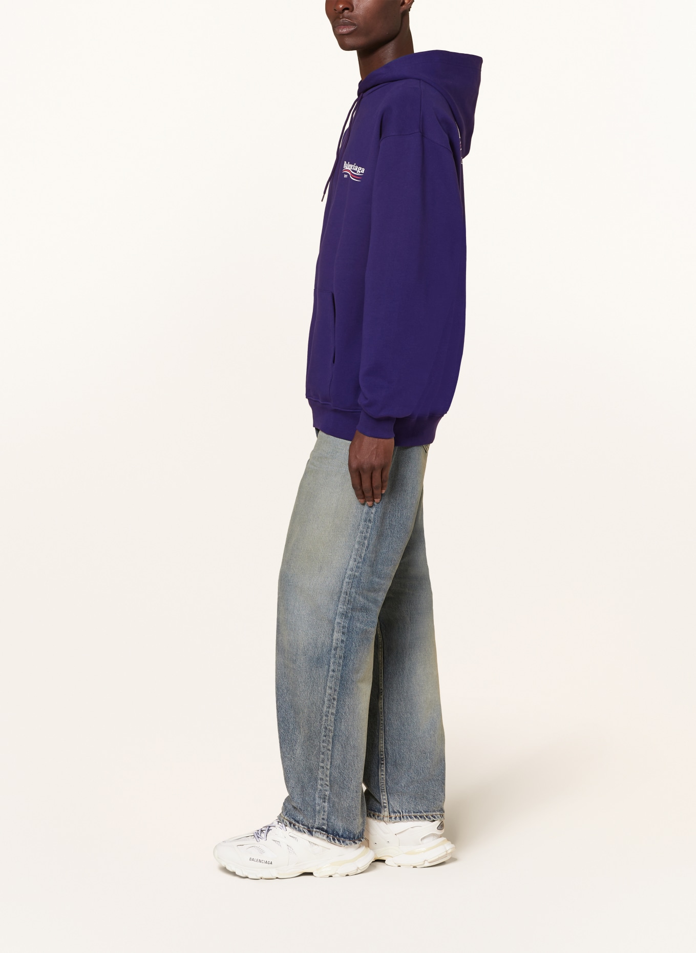 BALENCIAGA Oversized-Hoodie: BLAU