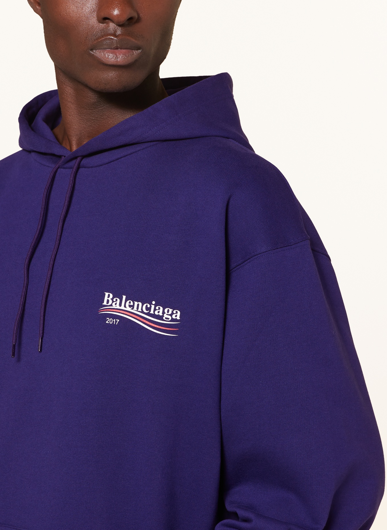 BALENCIAGA Oversized-Hoodie: BLAU