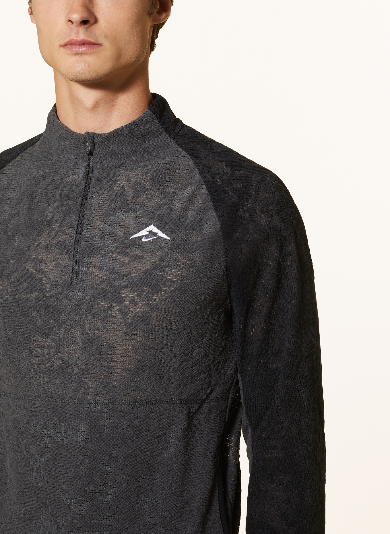 Nike Running shirt DRI-FIT TRAIL, Color: DARK GRAY/ GRAY (Image 4)