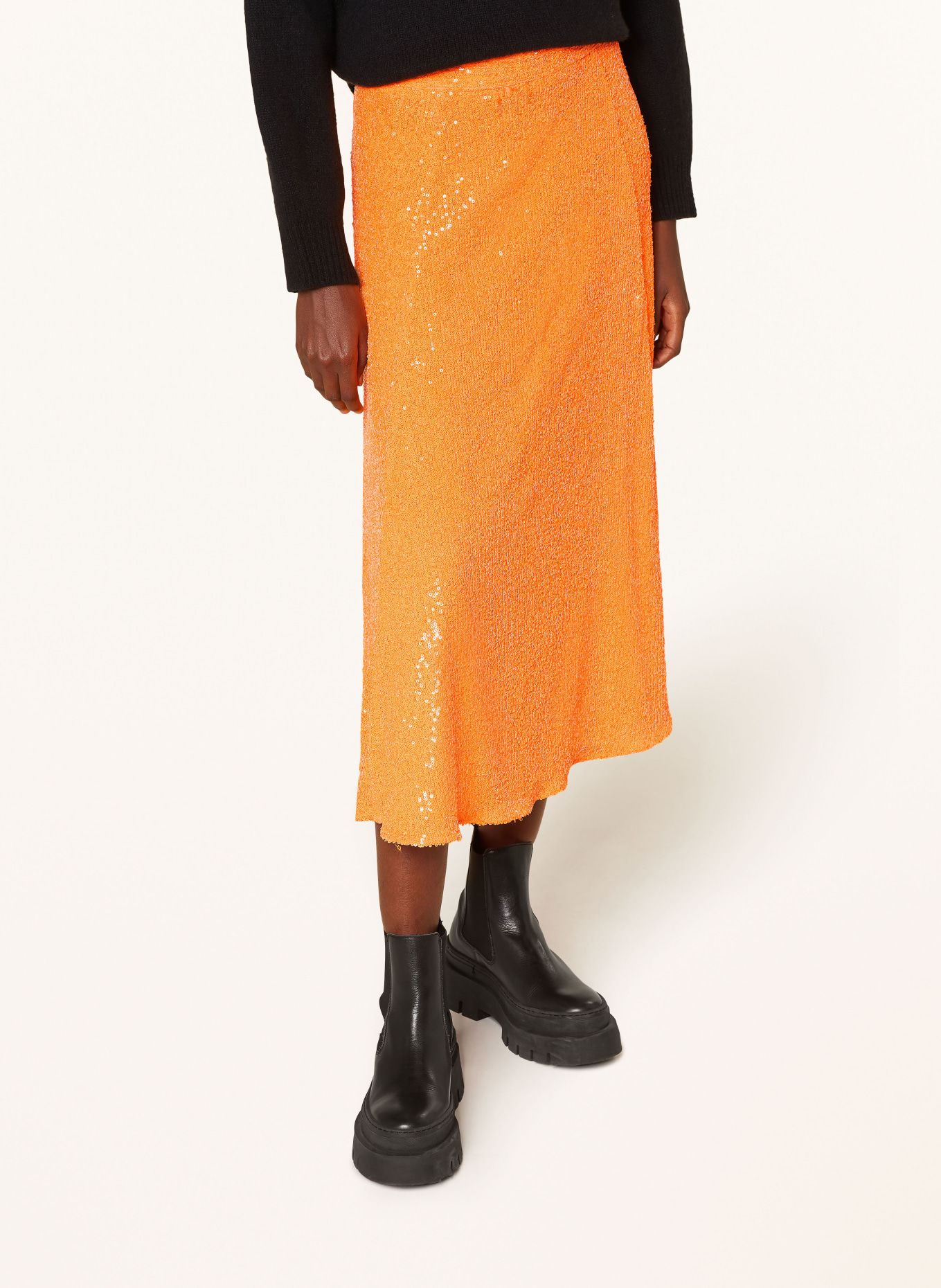 lilienfels Rock mit Pailletten: ORANGE