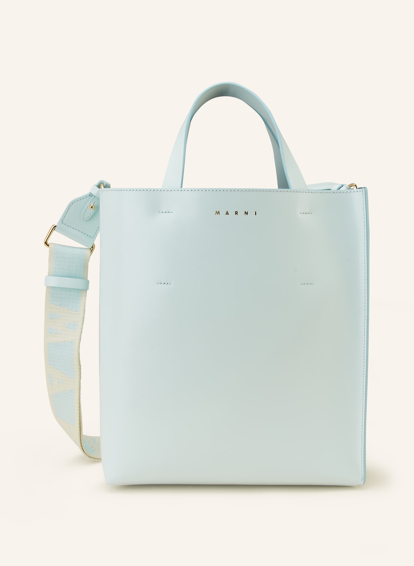 MARNI Shoppers MUSEO SOFT SMALL, Color: TURQUOISE (Image 1)