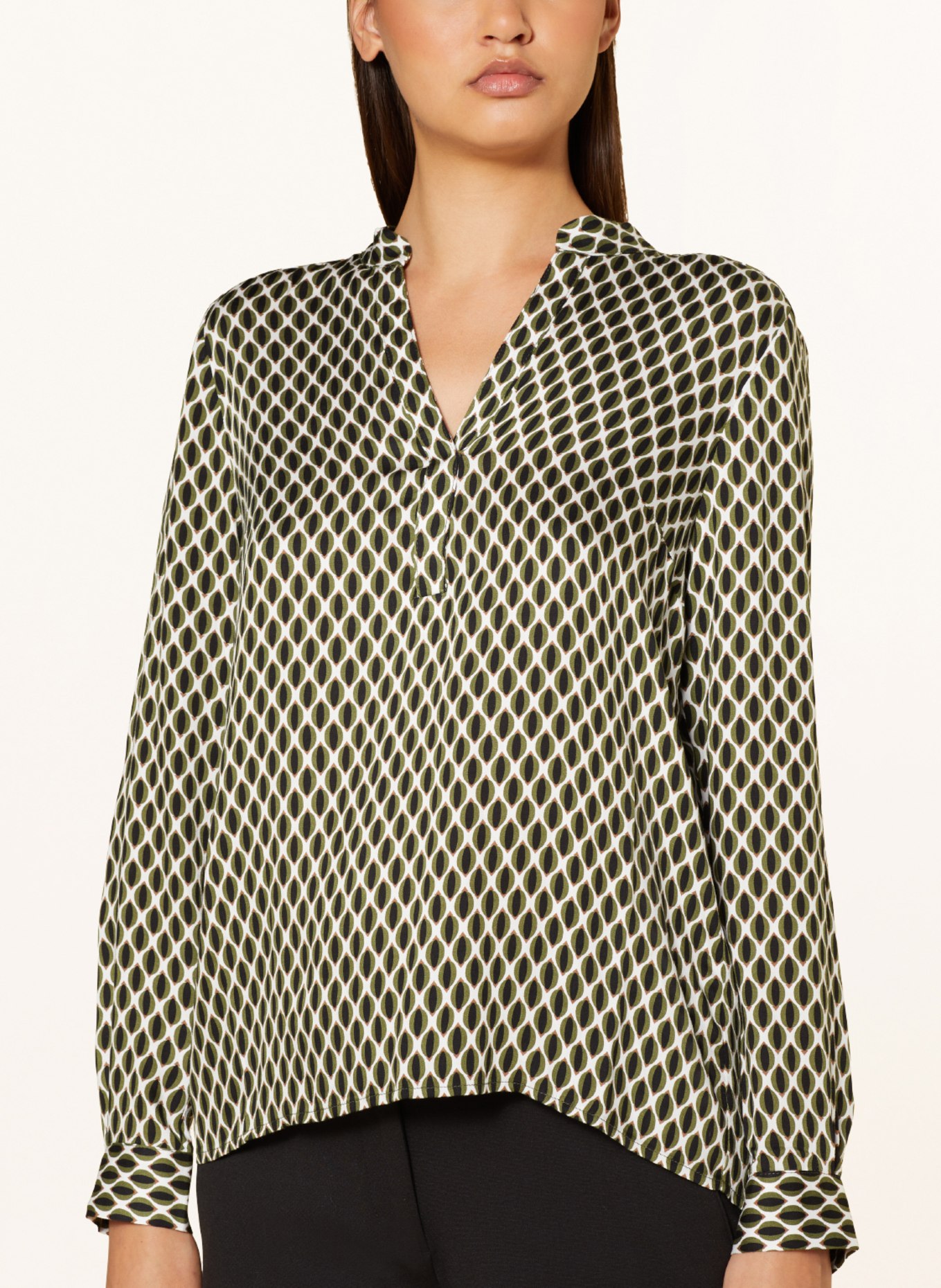 MORE & MORE Shirt blouse, Color: WHITE/ GREEN (Image 4)
