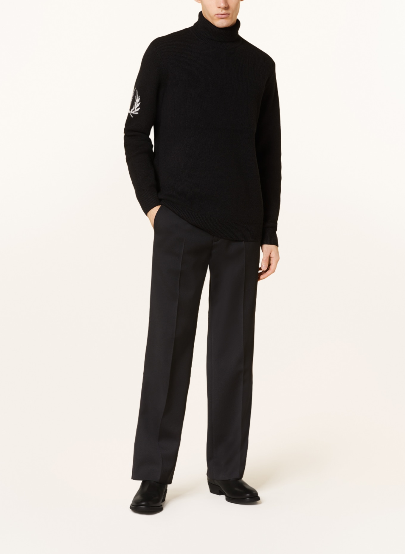 FRED PERRY Turtleneck sweater LAUREL, Color: BLACK (Image 2)