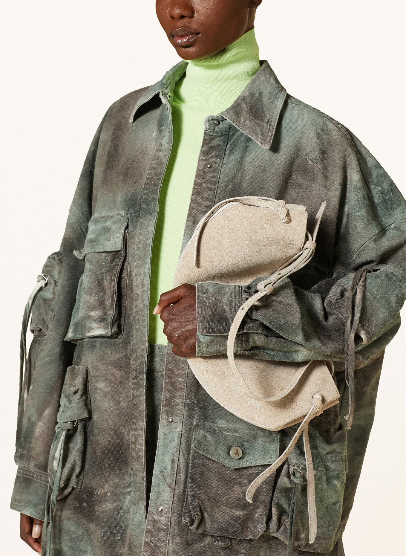 YUZEFI Shoulder bag FORTUNE COOKIE LARGE, Color: LIGHT GRAY (Image 4)